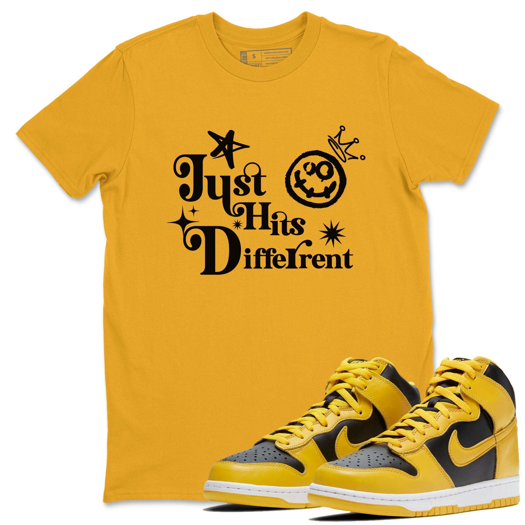 Just Hits Different snkmatch Tees - Dunk High Pollen