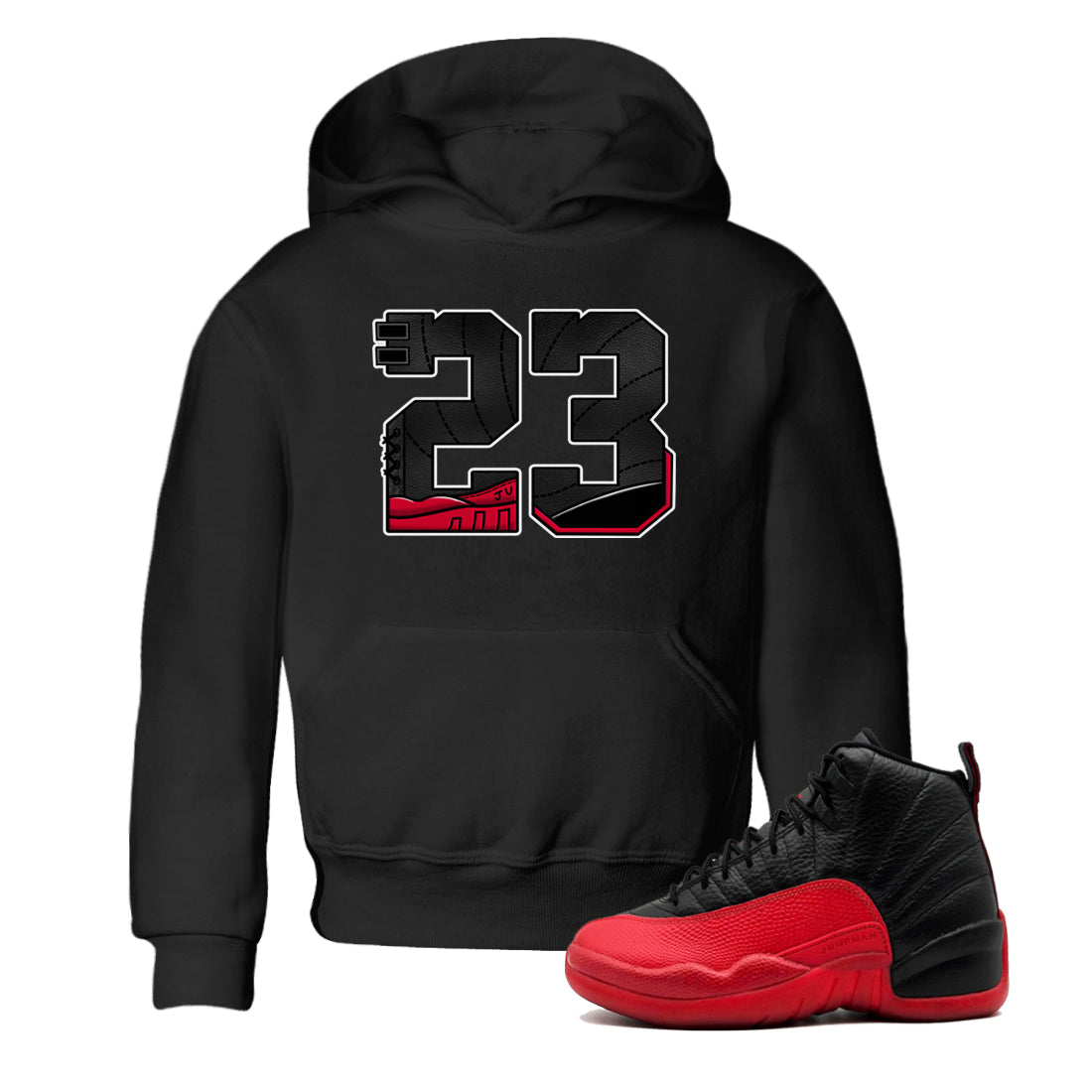 23 snkmatch Tees Kids - Air Jordan 12 Flu Game