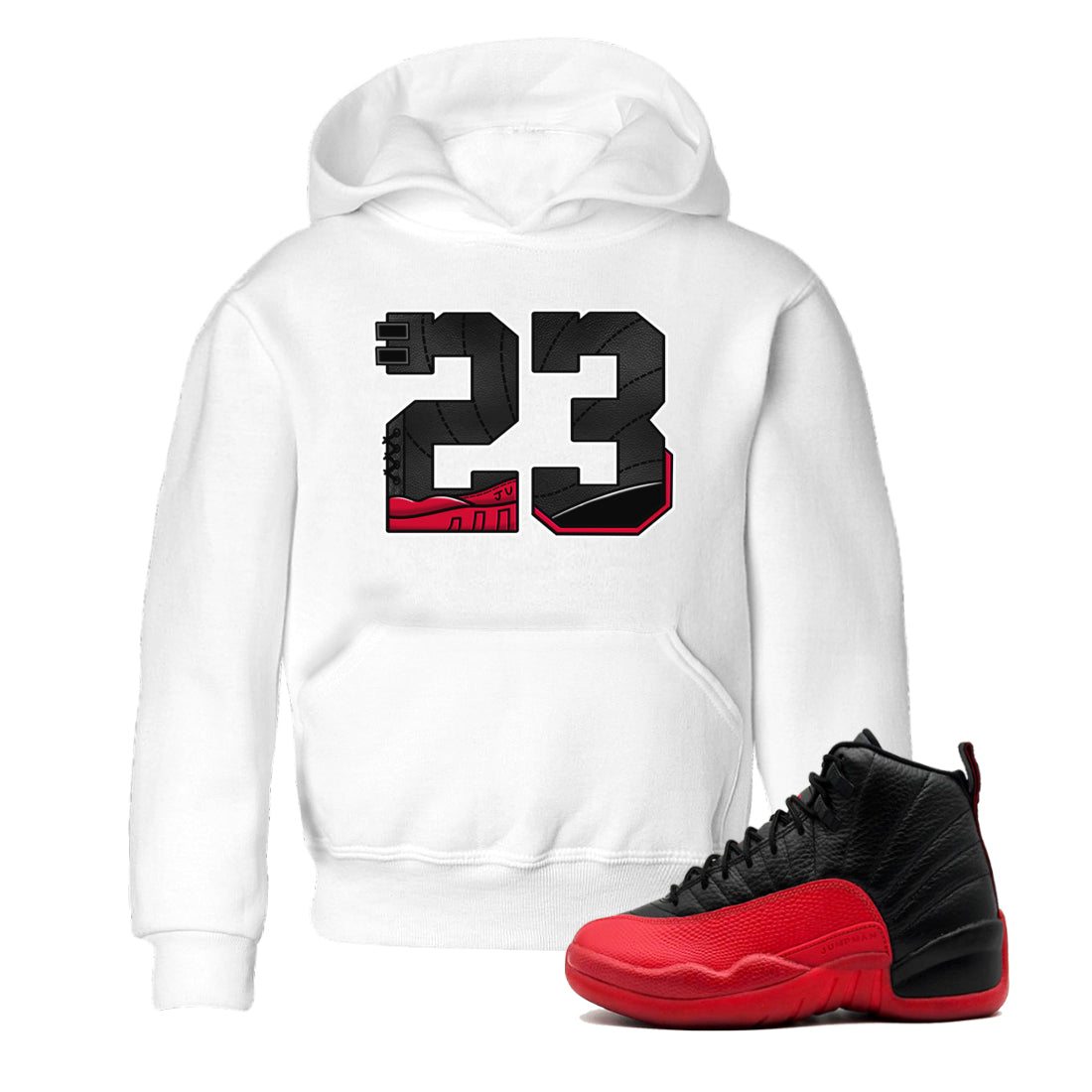 23 snkmatch Tees Kids - Air Jordan 12 Flu Game