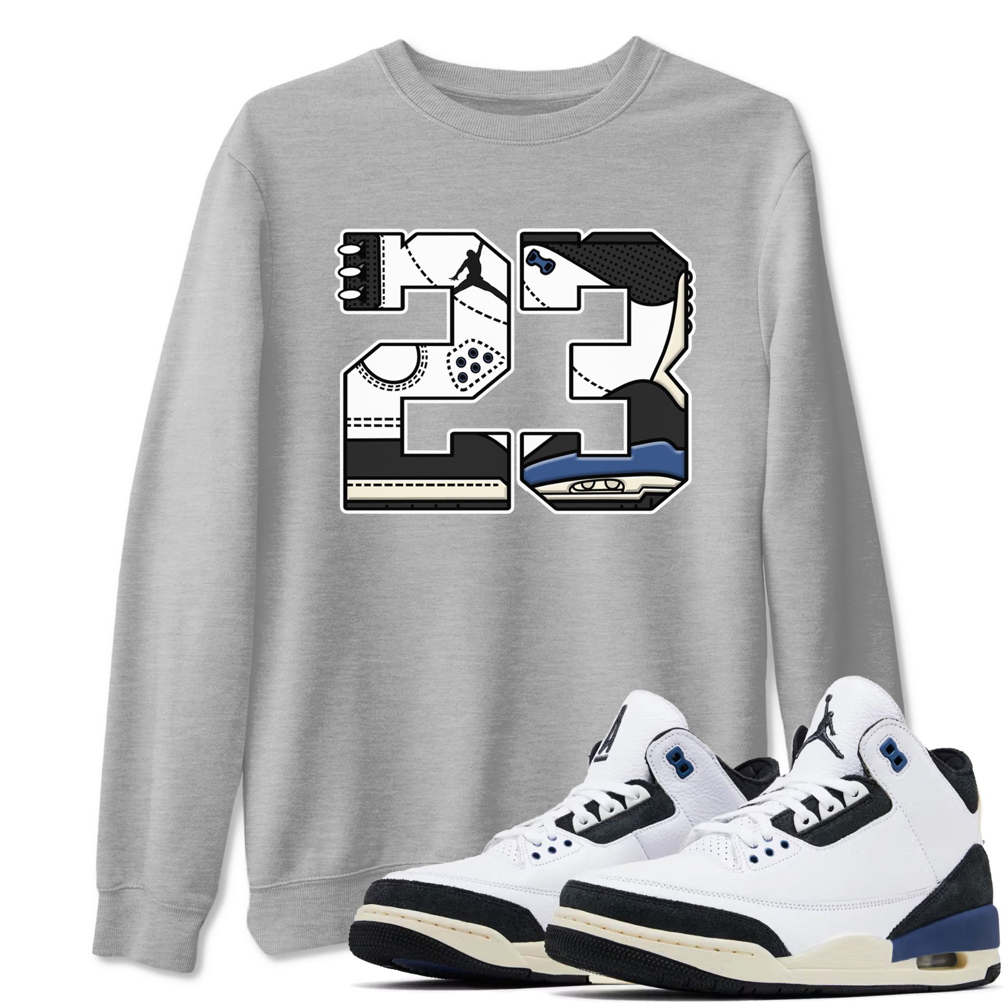 23 snkmatch Tees - Air Jordan 3 A Ma Maniere x Diffused Blue