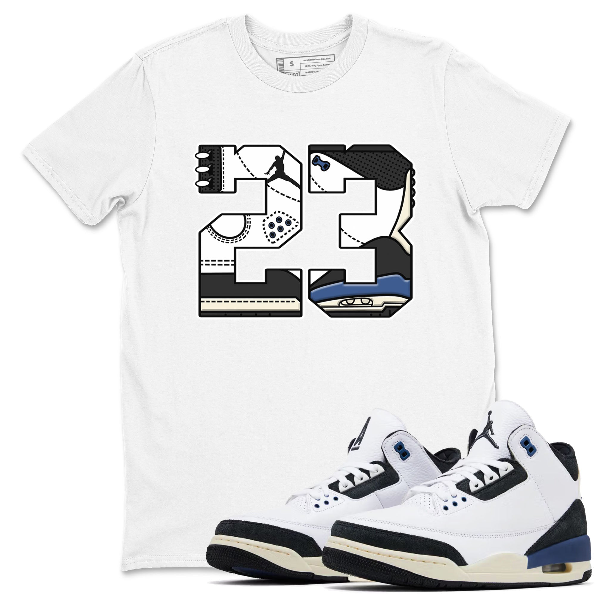 23 snkmatch Tees - Air Jordan 3 A Ma Maniere x Diffused Blue