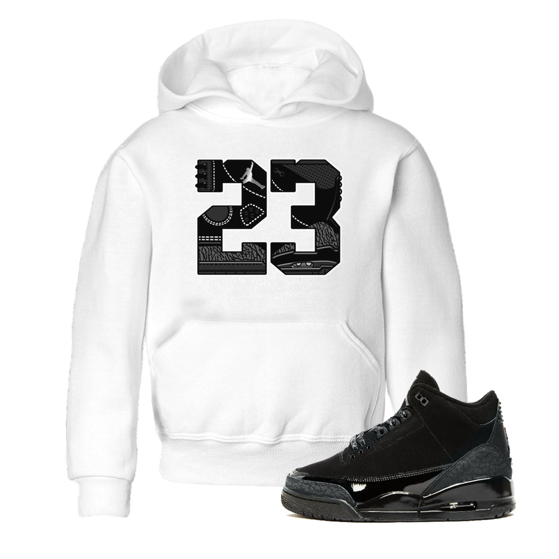 23 snkmatch Tees Kids - Air Jordan 3 Black Cat