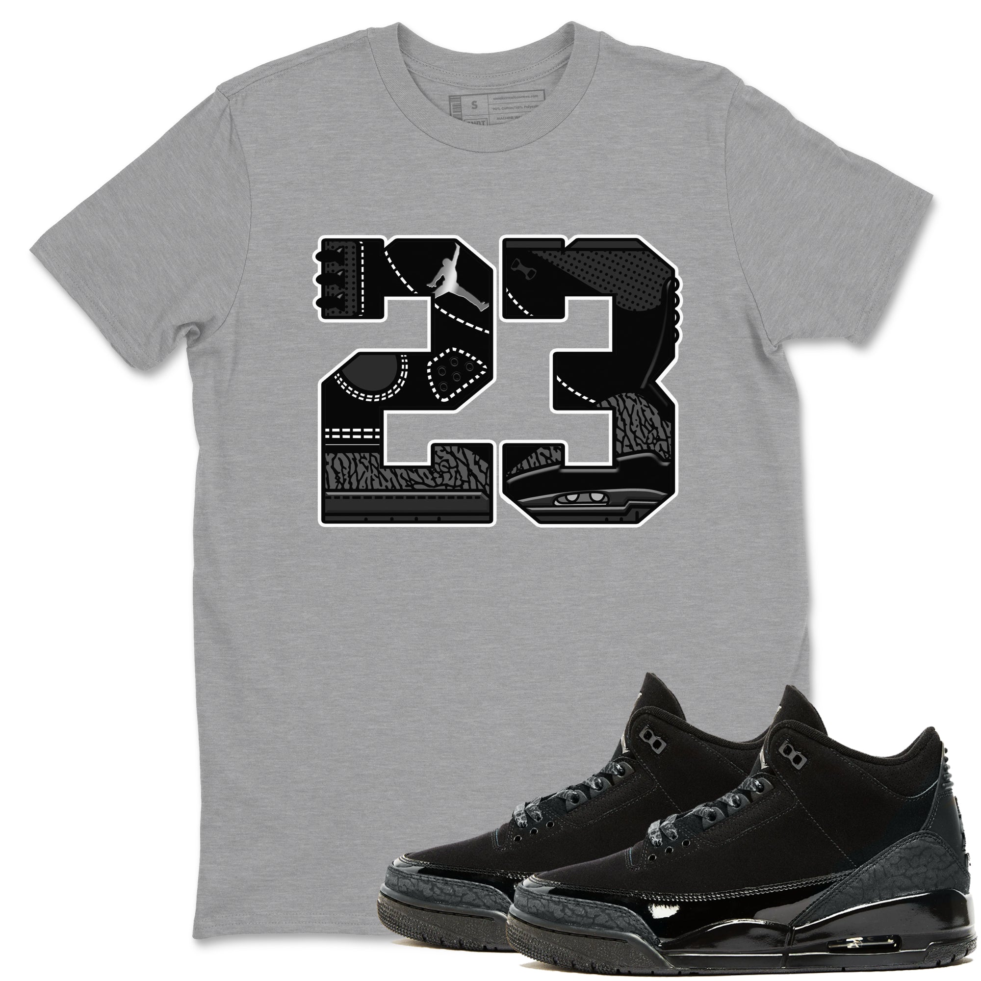 23 snkmatch Tees - Air Jordan 3 Black Cat
