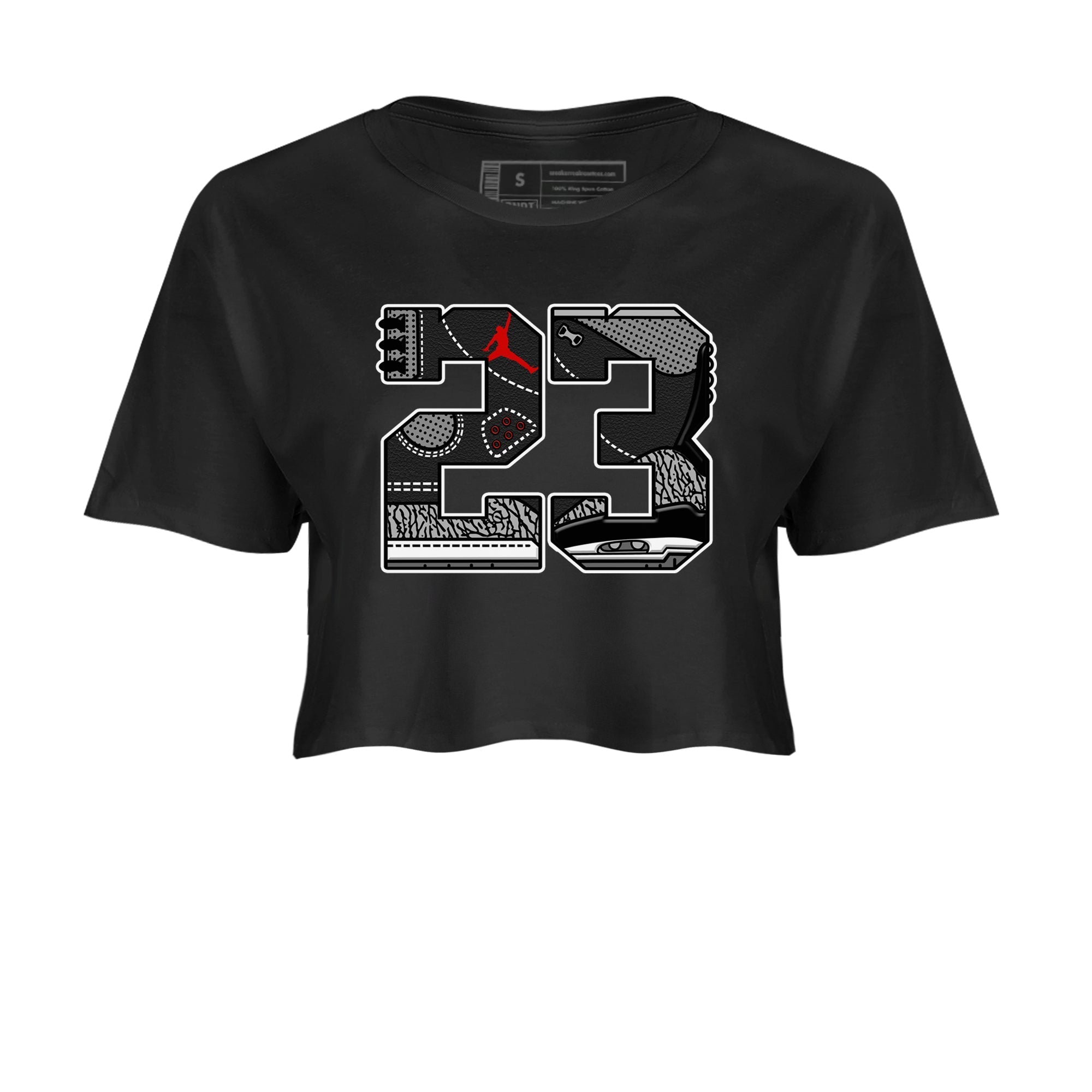 23 snkmatch Women's Top - Air Jordan 3 Black Cement