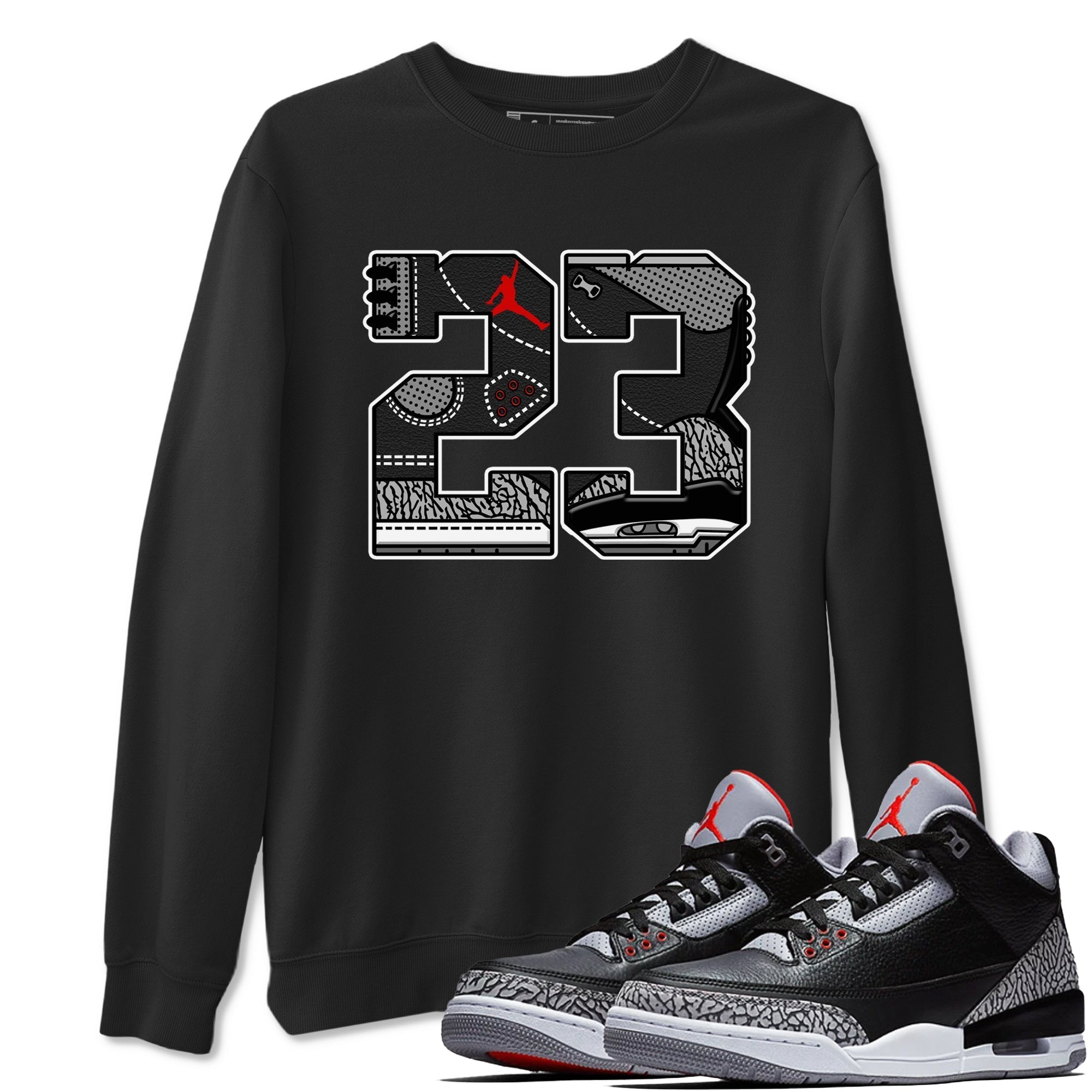 23 snkmatch Tees - Air Jordan 3 Black Cement