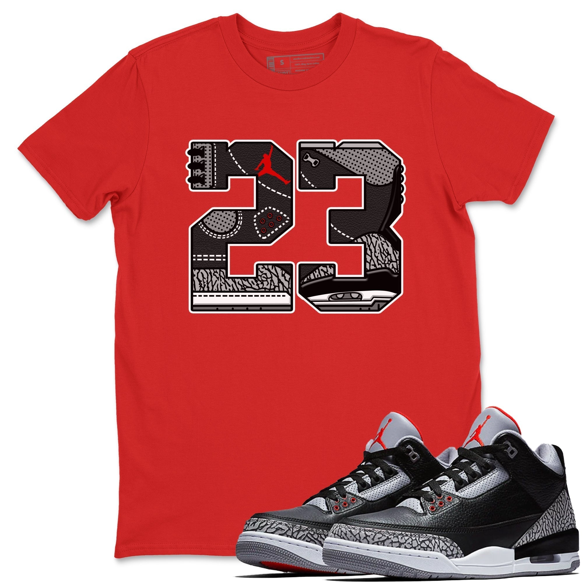 23 snkmatch Tees - Air Jordan 3 Black Cement