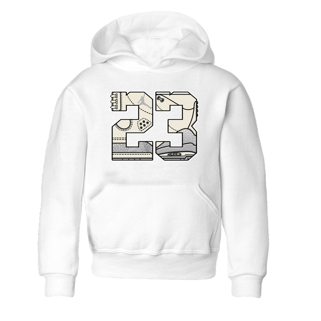 23 snkmatch Tees Kids - Air Jordan 3 Sail and Cement Grey