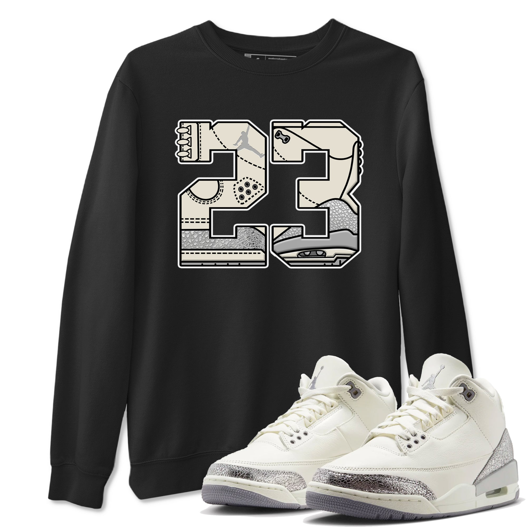 23 snkmatch Tees - Air Jordan 3 Sail and Cement Grey