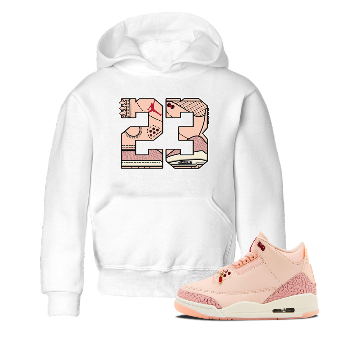 23 snkmatch Tees Kids - Air Jordan 3 Valentines Day