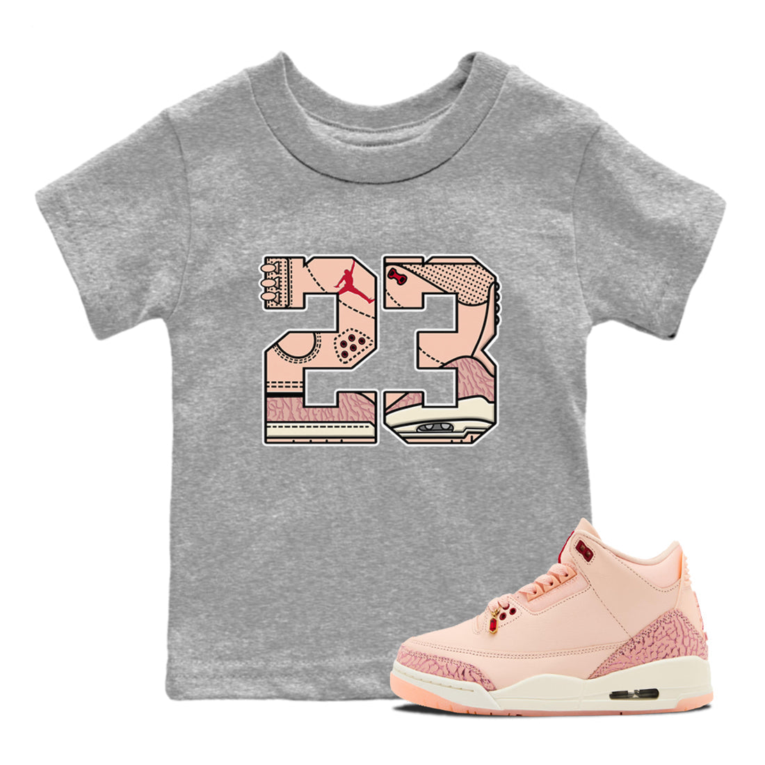 23 snkmatch Tees Kids - Air Jordan 3 Valentines Day