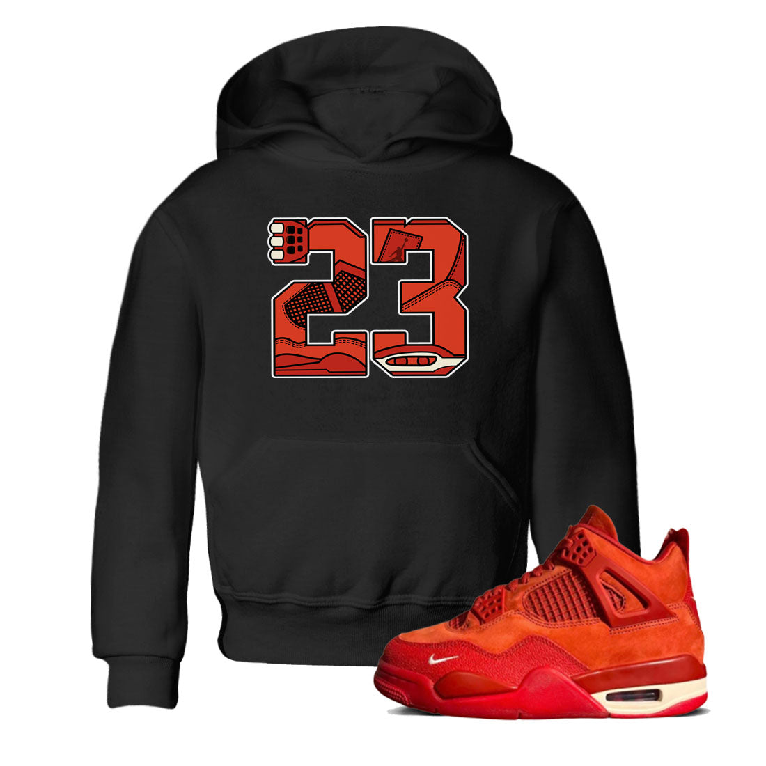 23 snkmatch Tees Kids - Air Jordan 4 Brick By Brick