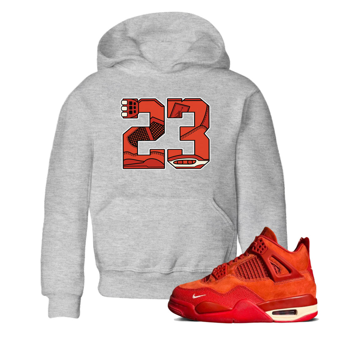 23 snkmatch Tees Kids - Air Jordan 4 Brick By Brick