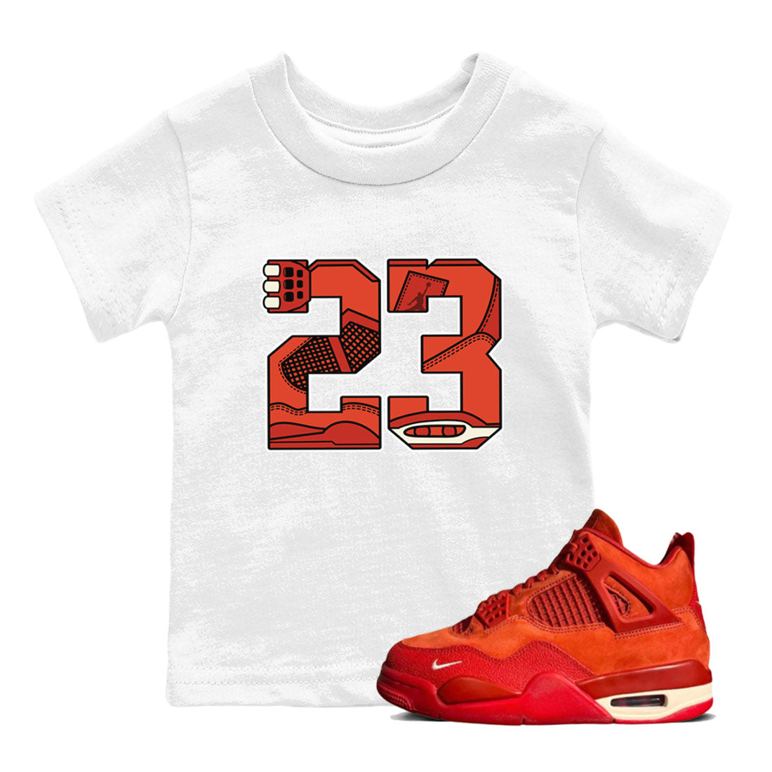 23 snkmatch Tees Kids - Air Jordan 4 Brick By Brick