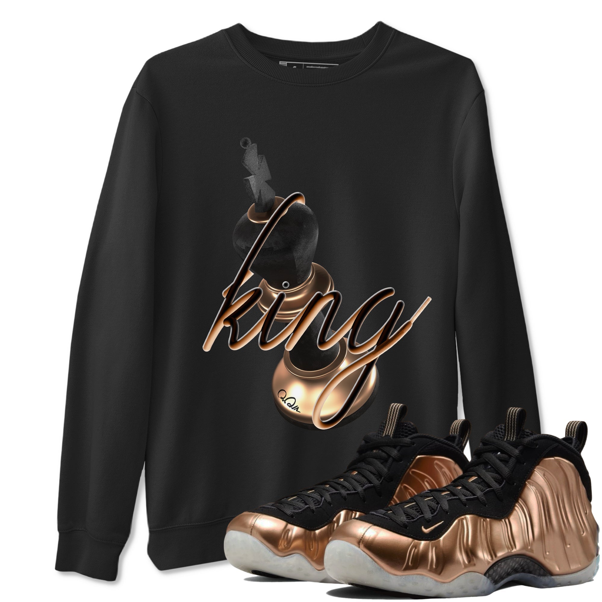 3D King snkmatch Tees - Air Foamposite One Metallic Copper