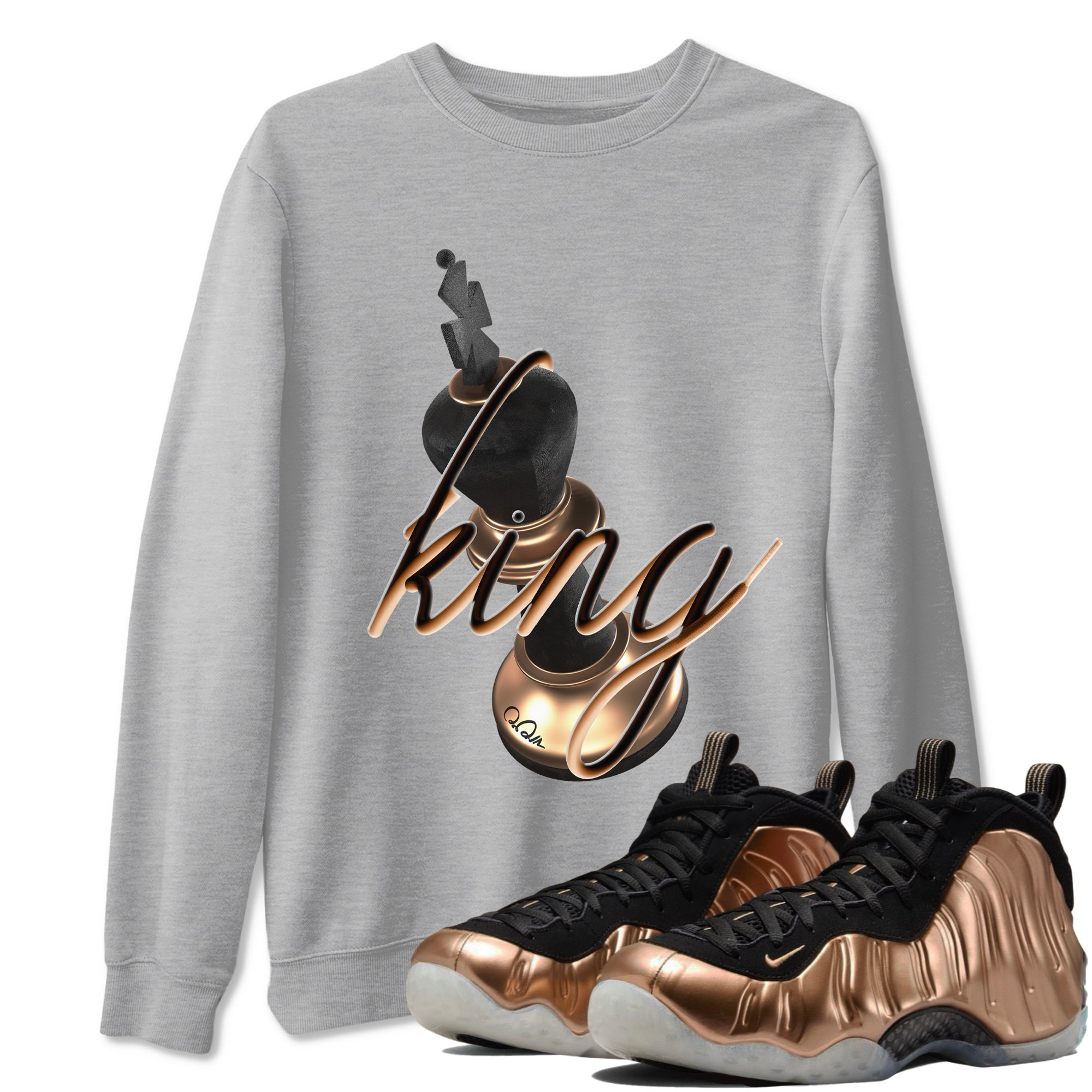 3D King snkmatch Tees - Air Foamposite One Metallic Copper