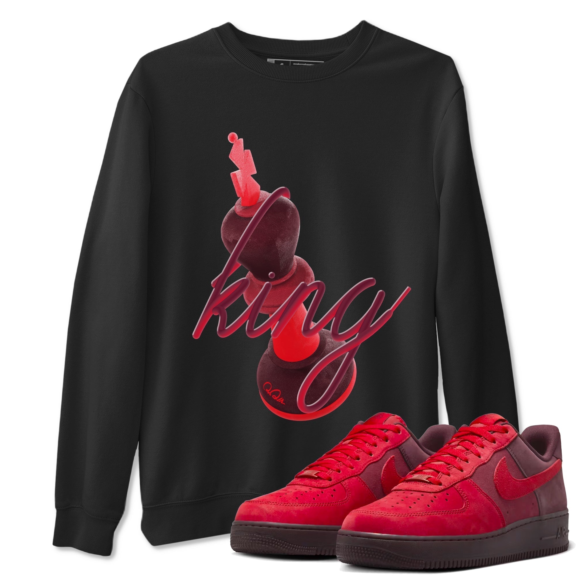 3D King snkmatch Tees - Air Force 1 Layers Of Love