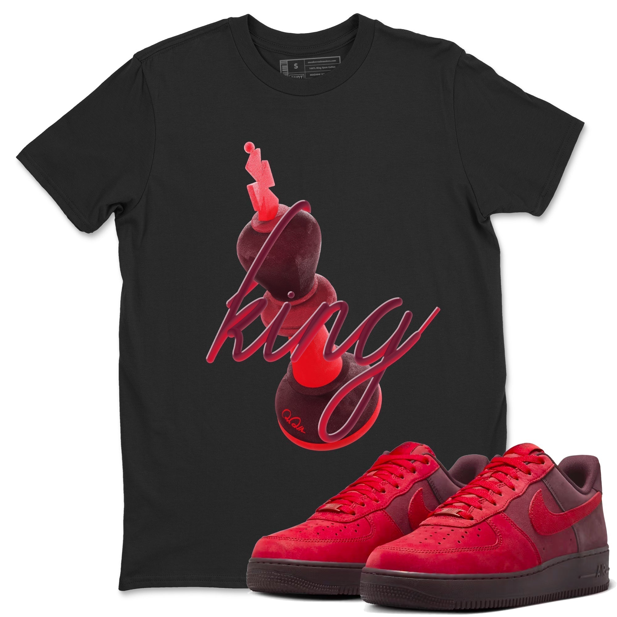 3D King snkmatch Tees - Air Force 1 Layers Of Love
