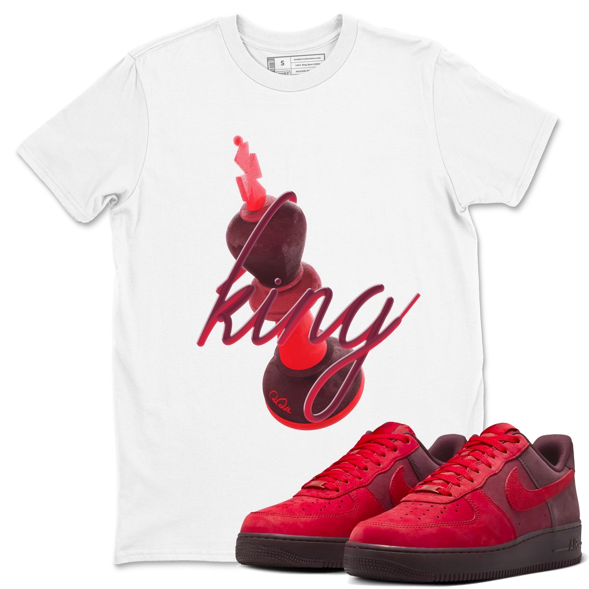 3D King snkmatch Tees - Air Force 1 Layers Of Love