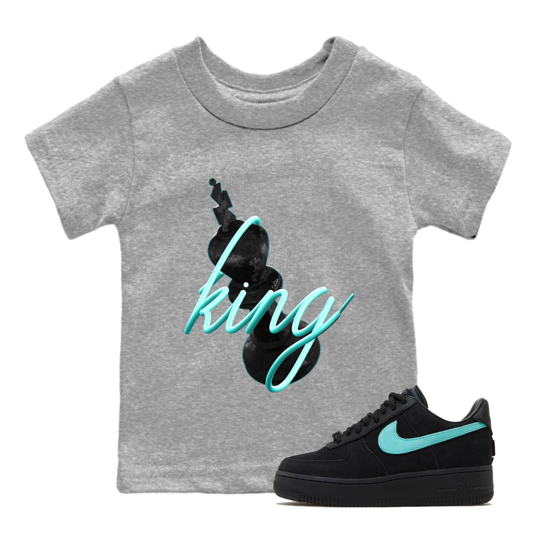 3D King Kids Tops - Air Force 1 Tiffany