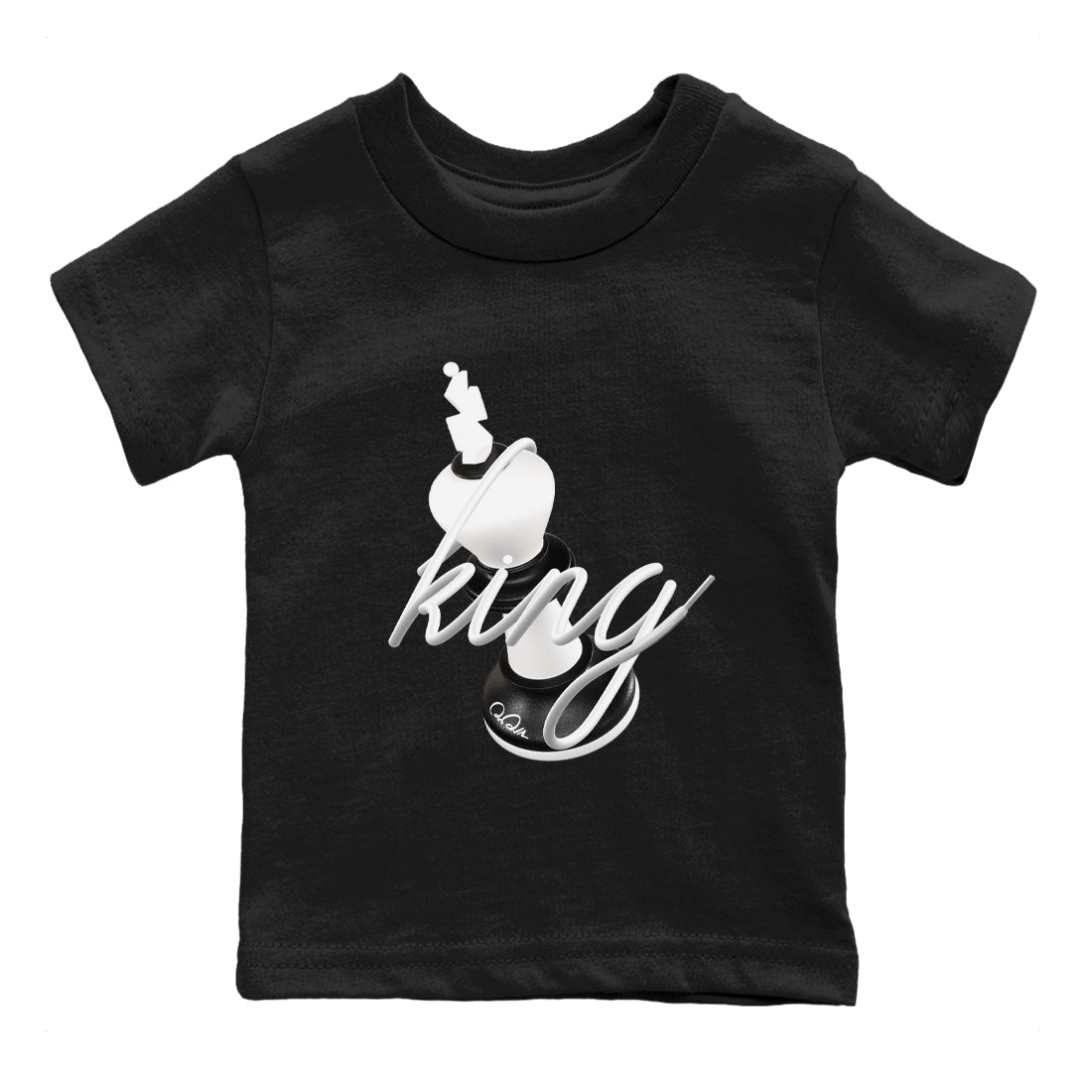 3D King snkmatch Tees Kids - Air Jordan 1 Black White