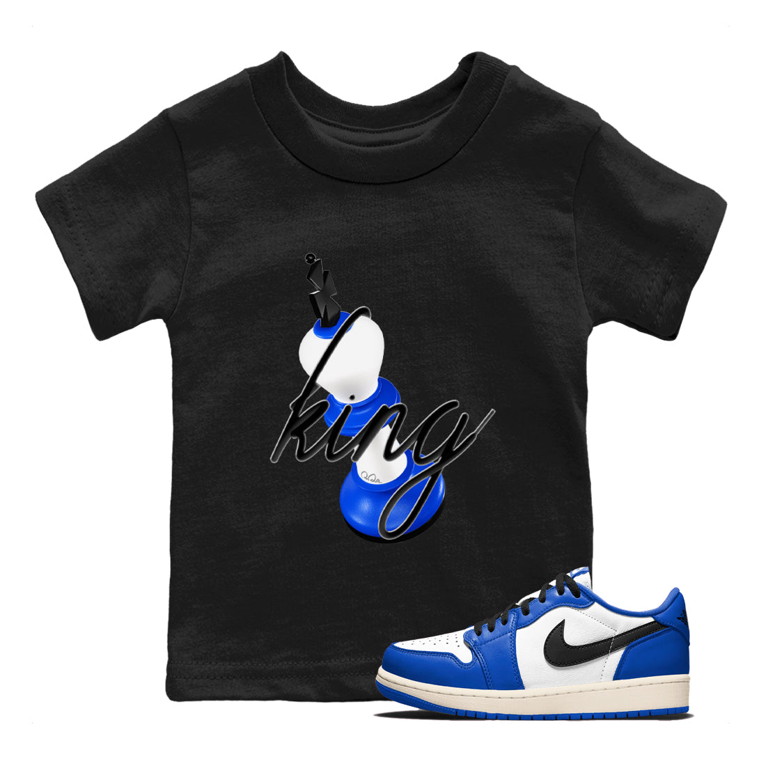 3D King snkmatch Tees Kids - Air Jordan 1 Game Royal