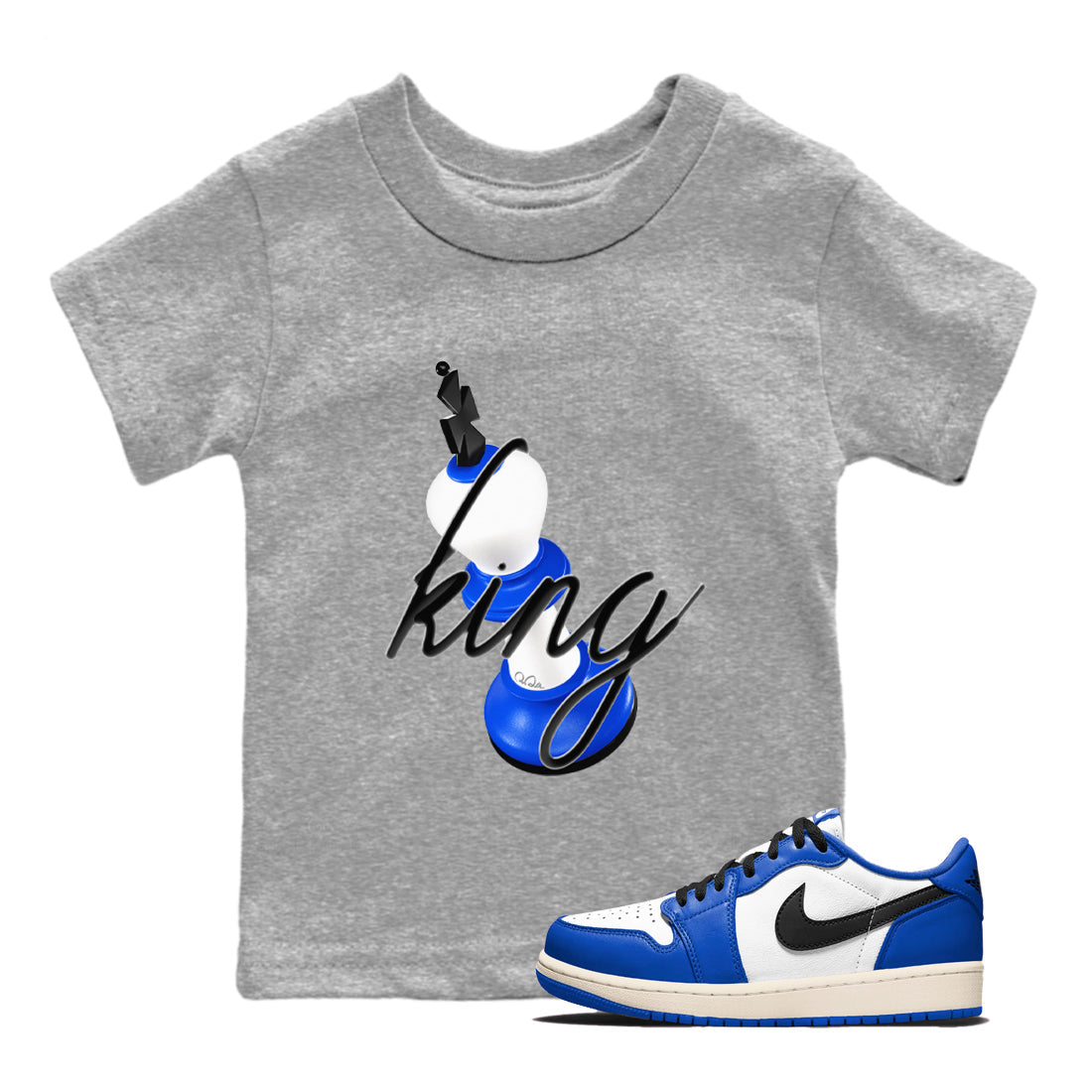 3D King snkmatch Tees Kids - Air Jordan 1 Game Royal