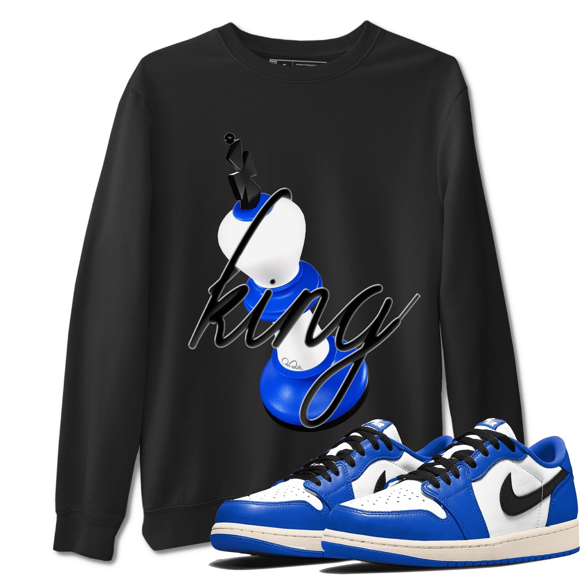 3D King snkmatch Tees - Air Jordan 1 Game Royal
