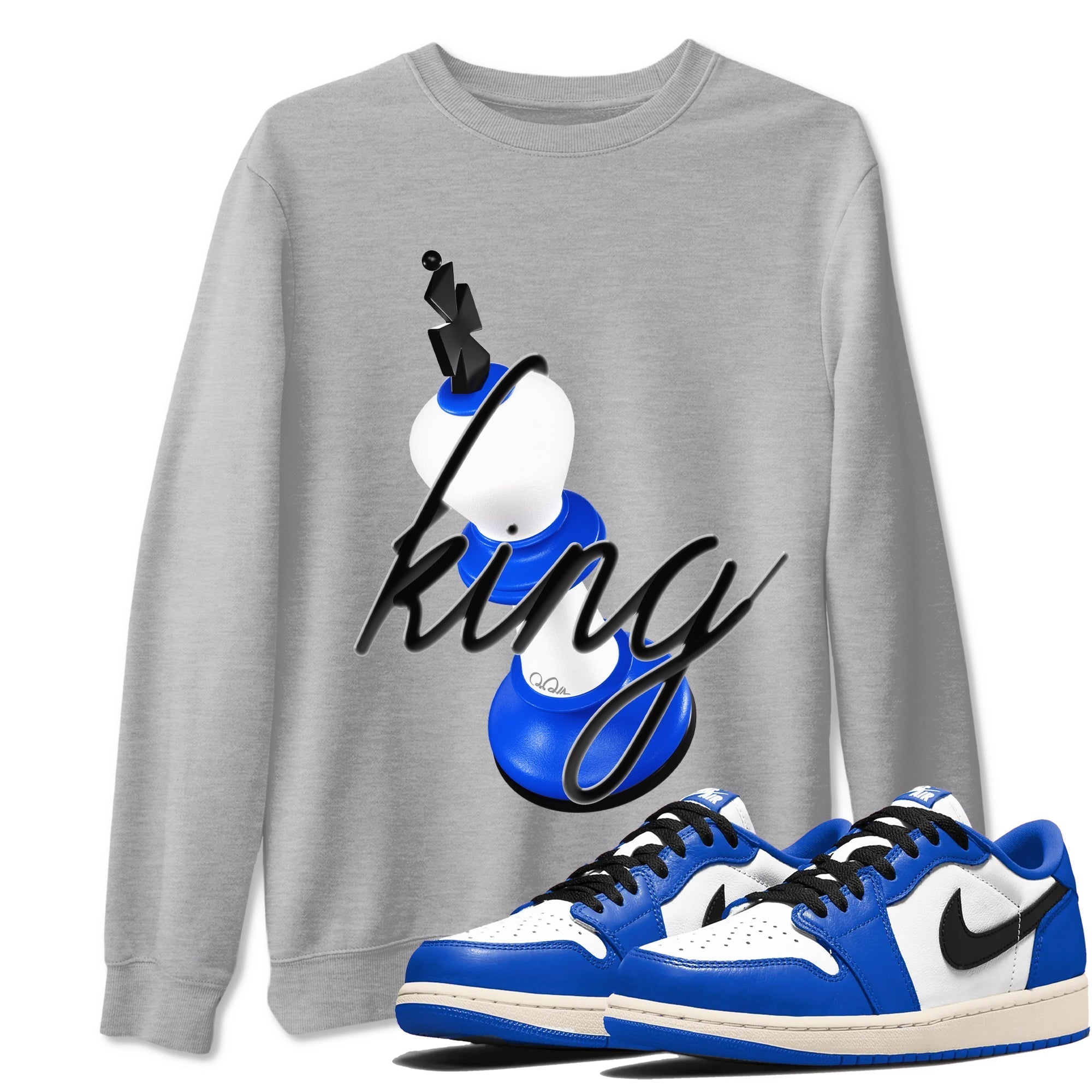 3D King snkmatch Tees - Air Jordan 1 Game Royal