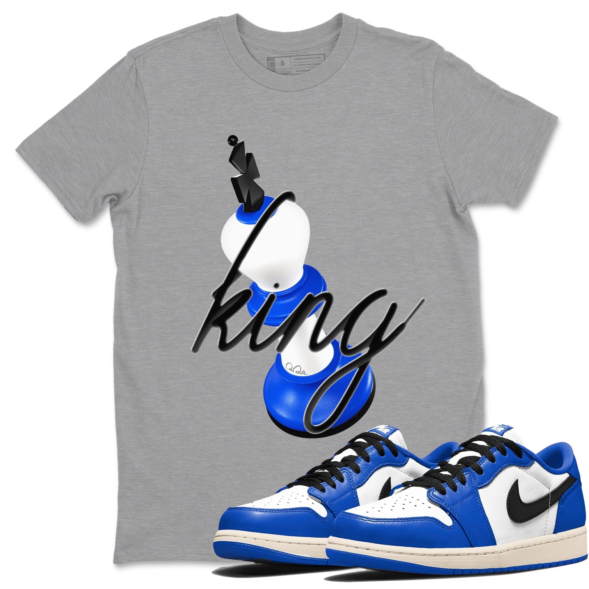 3D King snkmatch Tees - Air Jordan 1 Game Royal