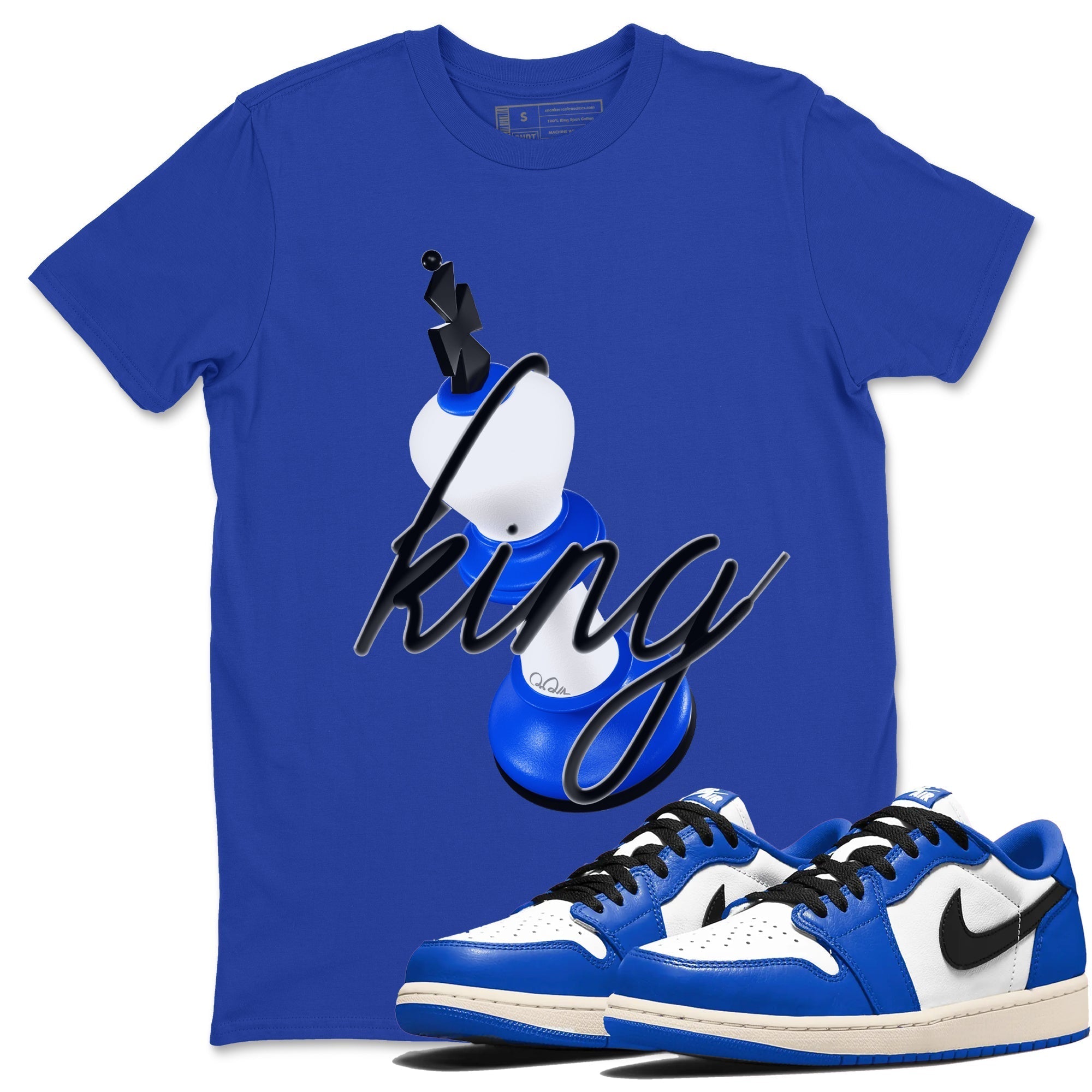 3D King snkmatch Tees - Air Jordan 1 Game Royal