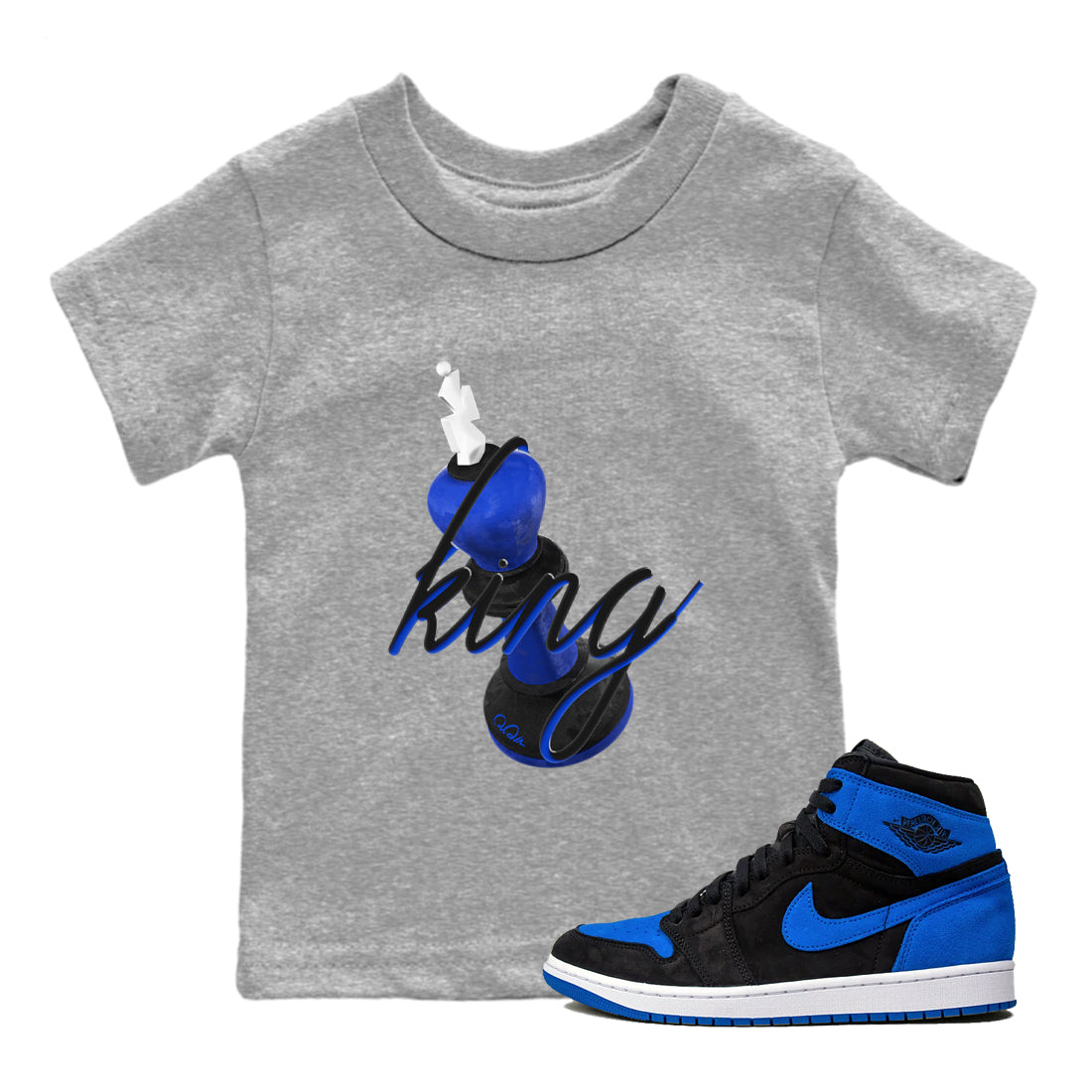 3D King snkmatch Tee Kids - Air Jordan 1 Royal Reimagined