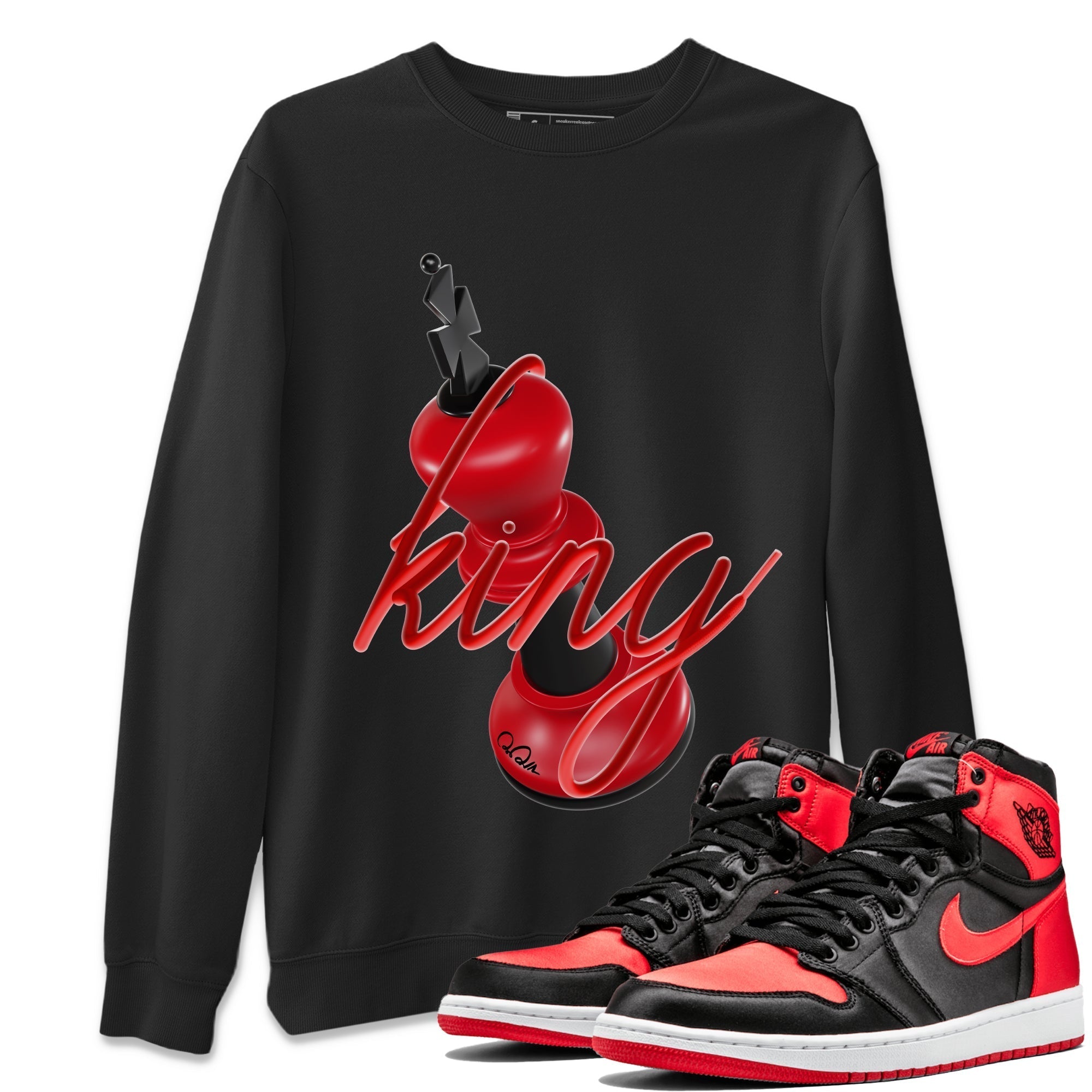 3D King Unisex Tops - Air Jordan 1 Satin Bred