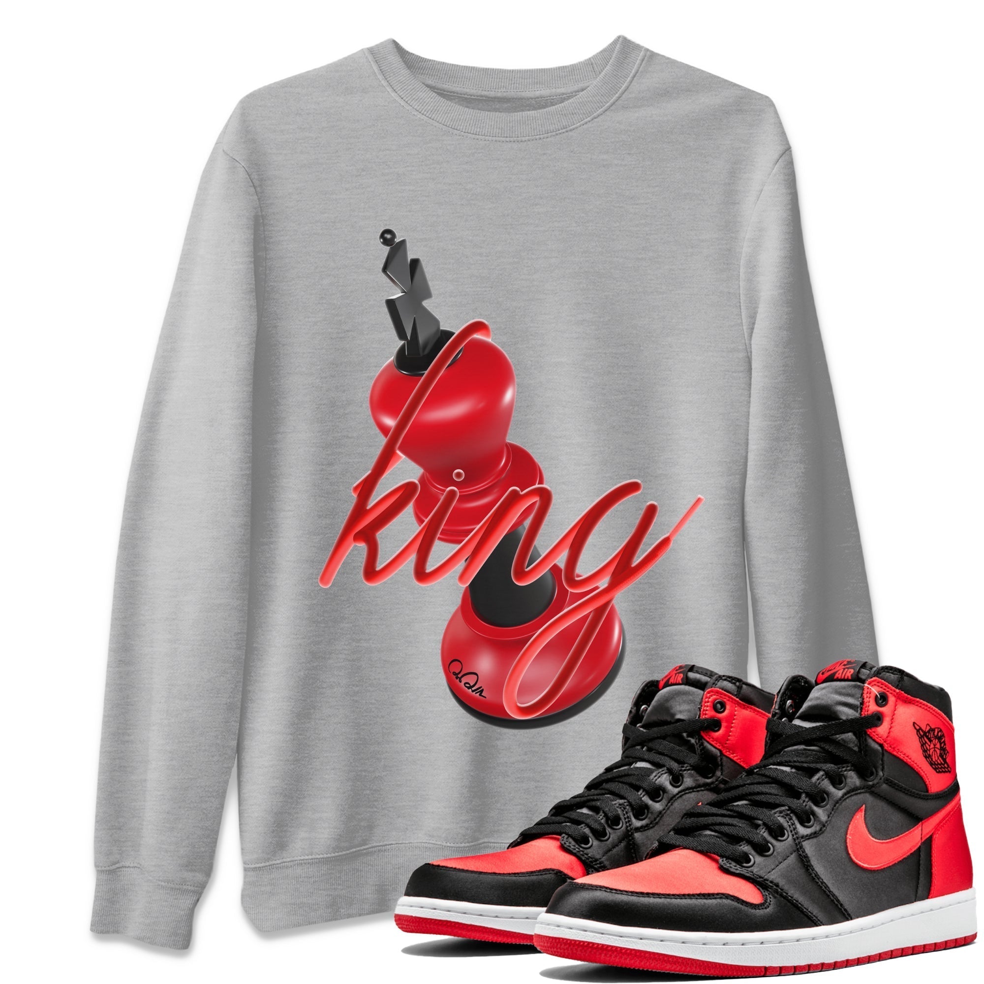 3D King Unisex Tops - Air Jordan 1 Satin Bred