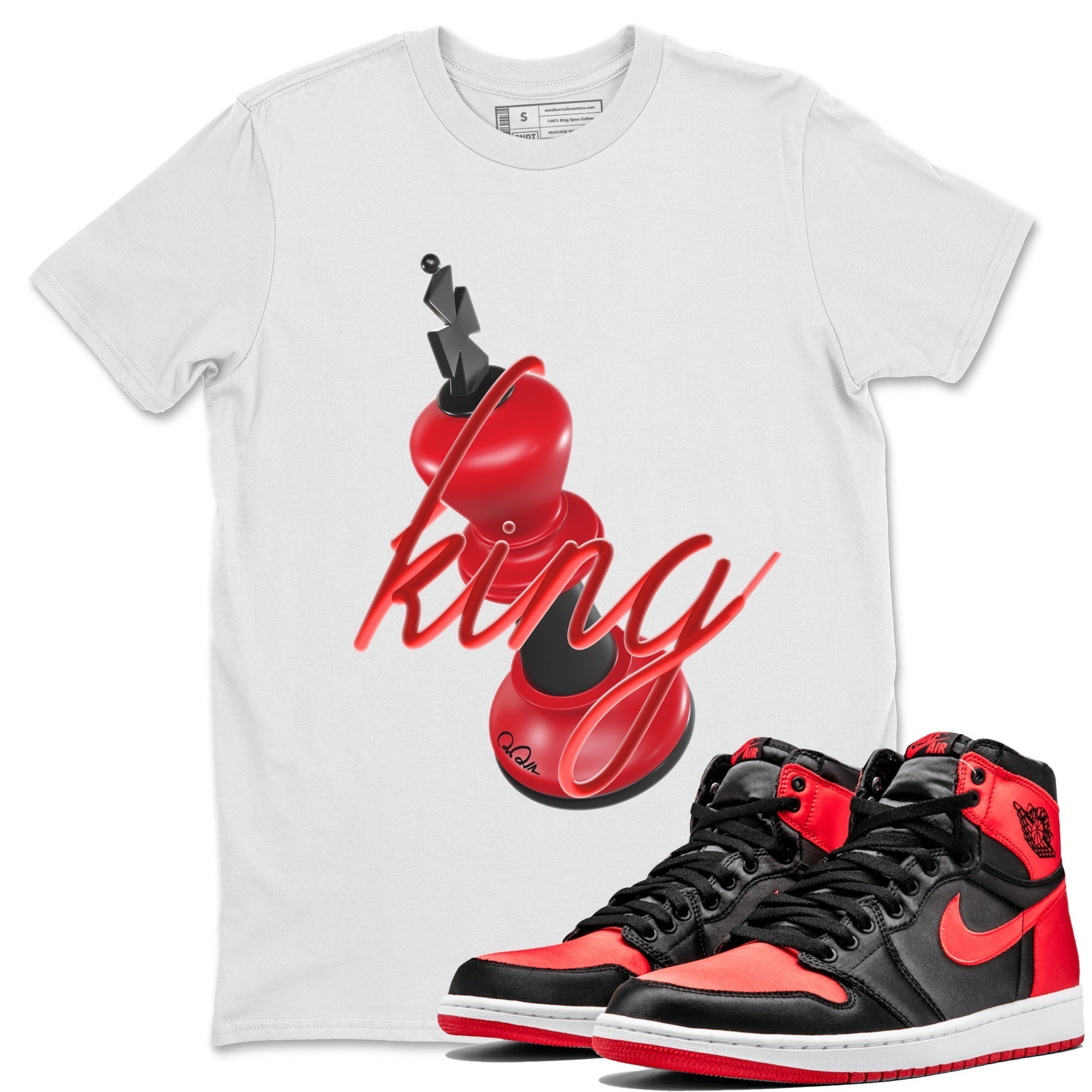 3D King Unisex Tops - Air Jordan 1 Satin Bred