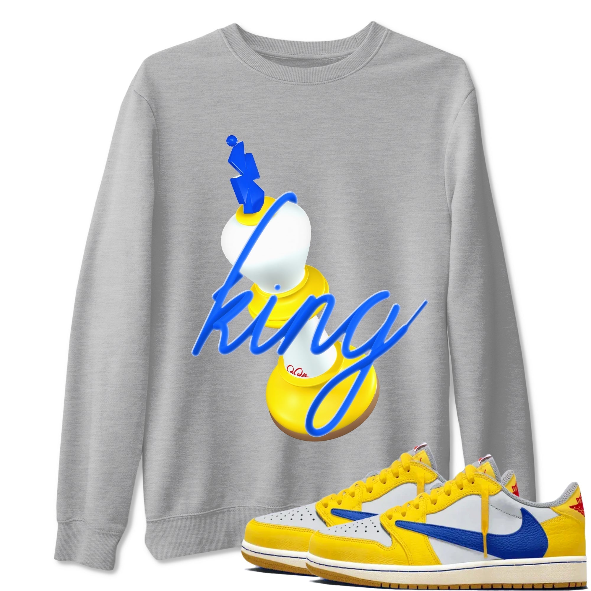 3D King snkmatch Tees - Air Jordan 1 Travis Scott Canary