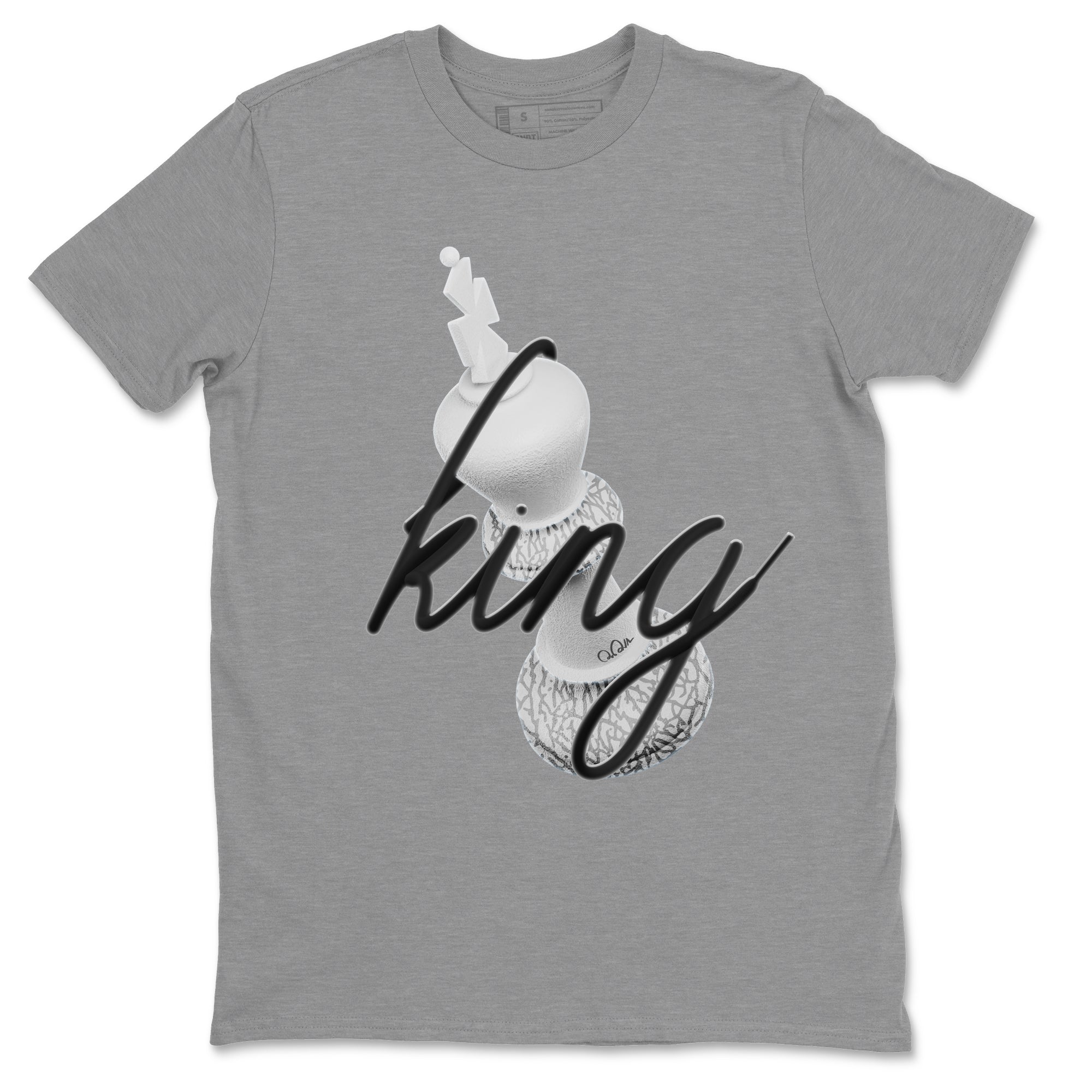 3D King Unisex Tops - Air Jordan 1 White Cement