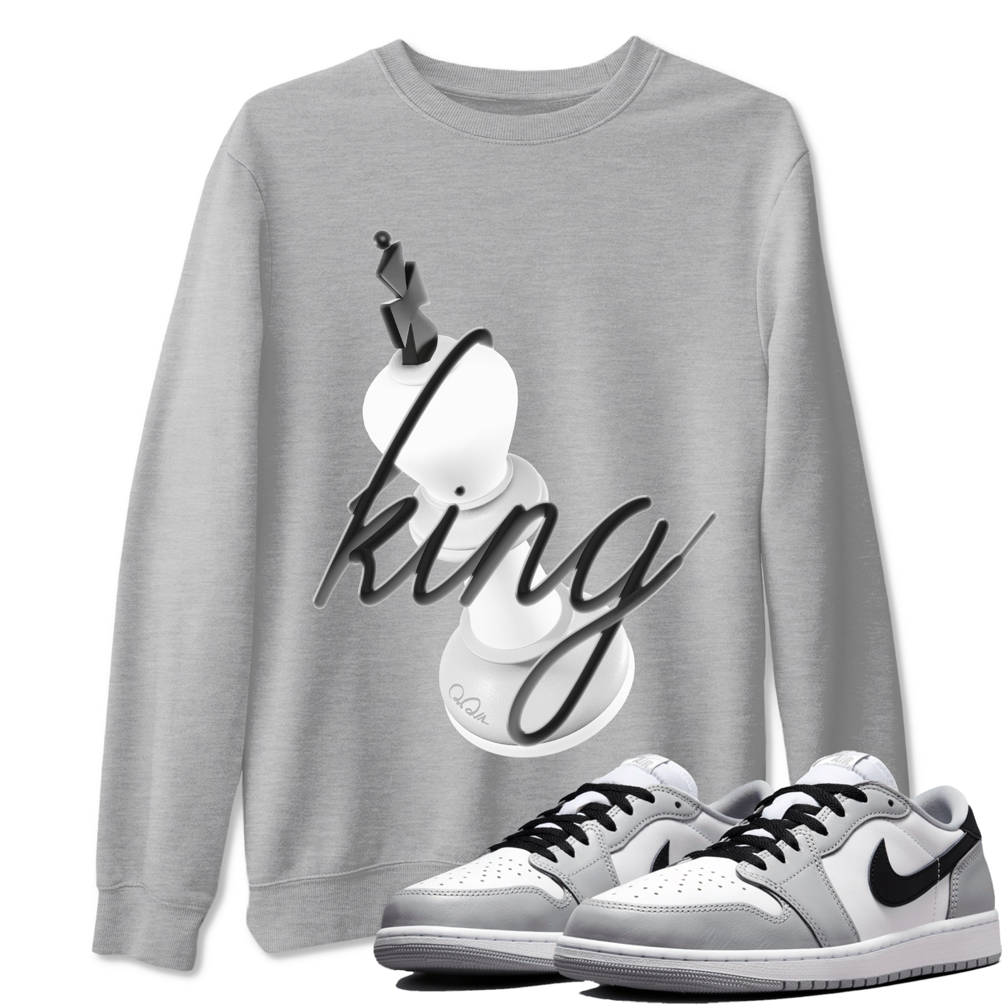 3D King snkmatch Tees - Air Jordan 1 Wolf Grey