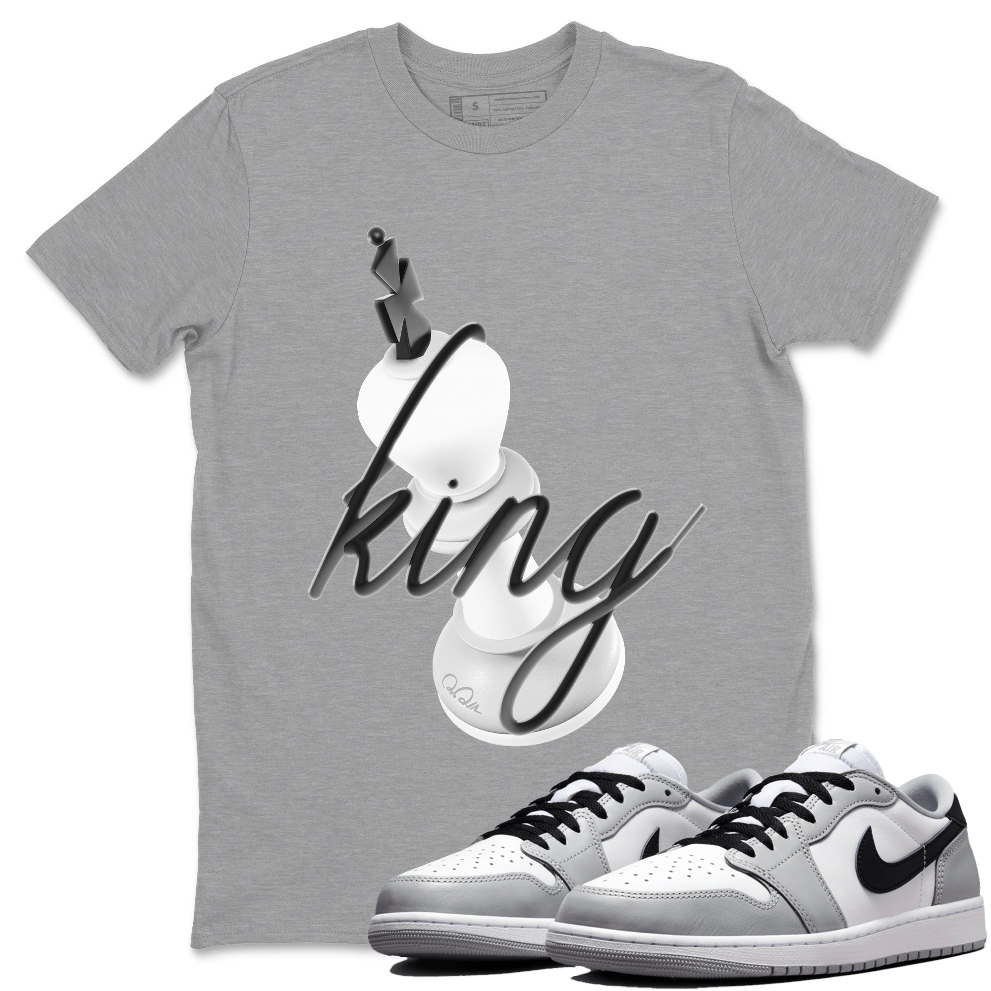 3D King snkmatch Tees - Air Jordan 1 Wolf Grey