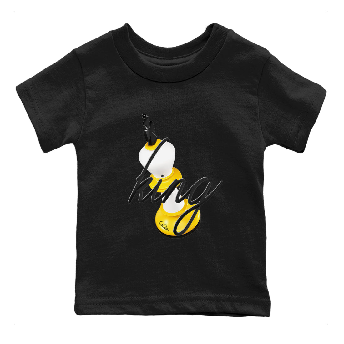 3D King snkmatch Tees Kids - Air Jordan 1 Yellow Ochre