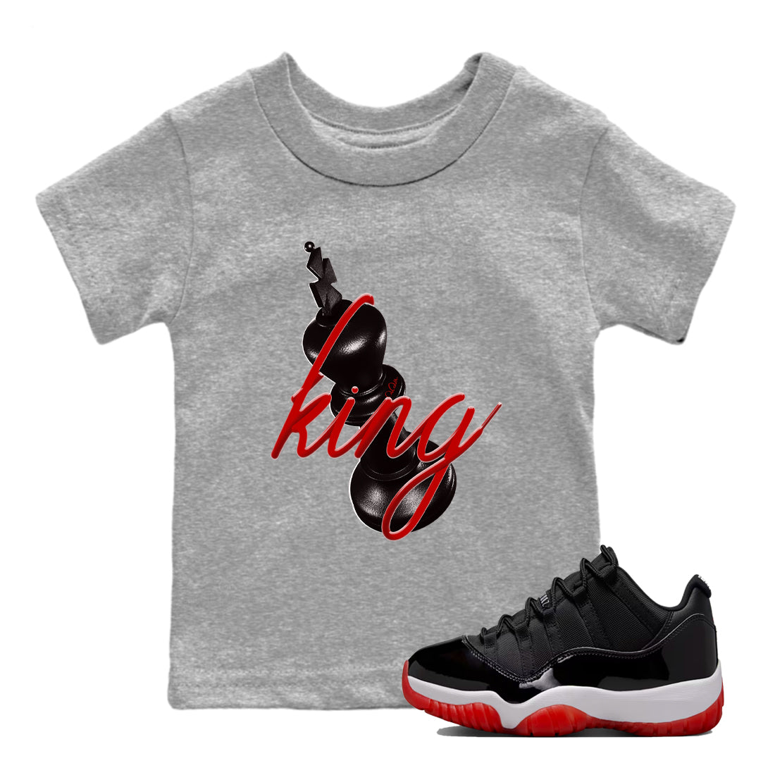 3d King snkmatch Tees Kids - Air Jordan 11 Bred