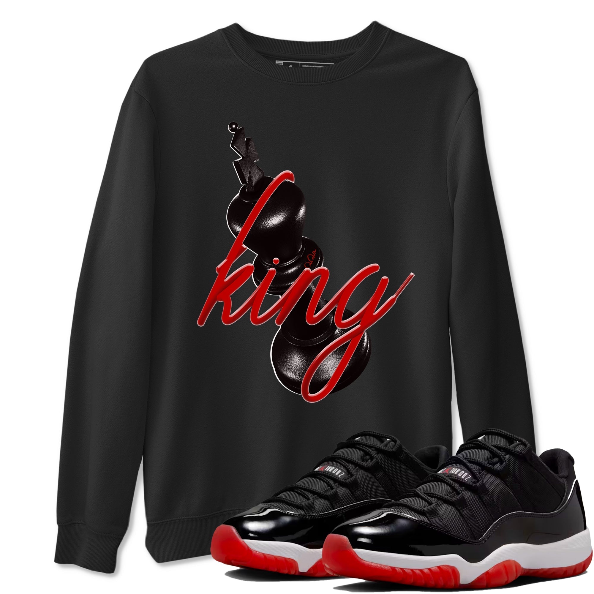 3d King snkmatch Tees - Air Jordan 11 Bred