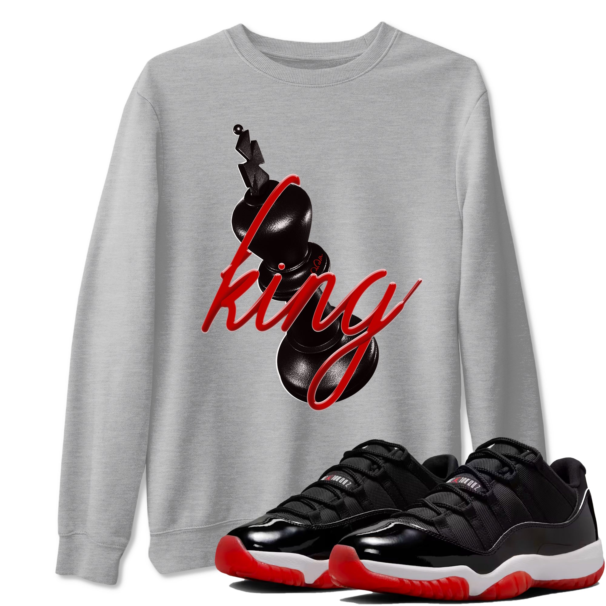 3d King snkmatch Tees - Air Jordan 11 Bred