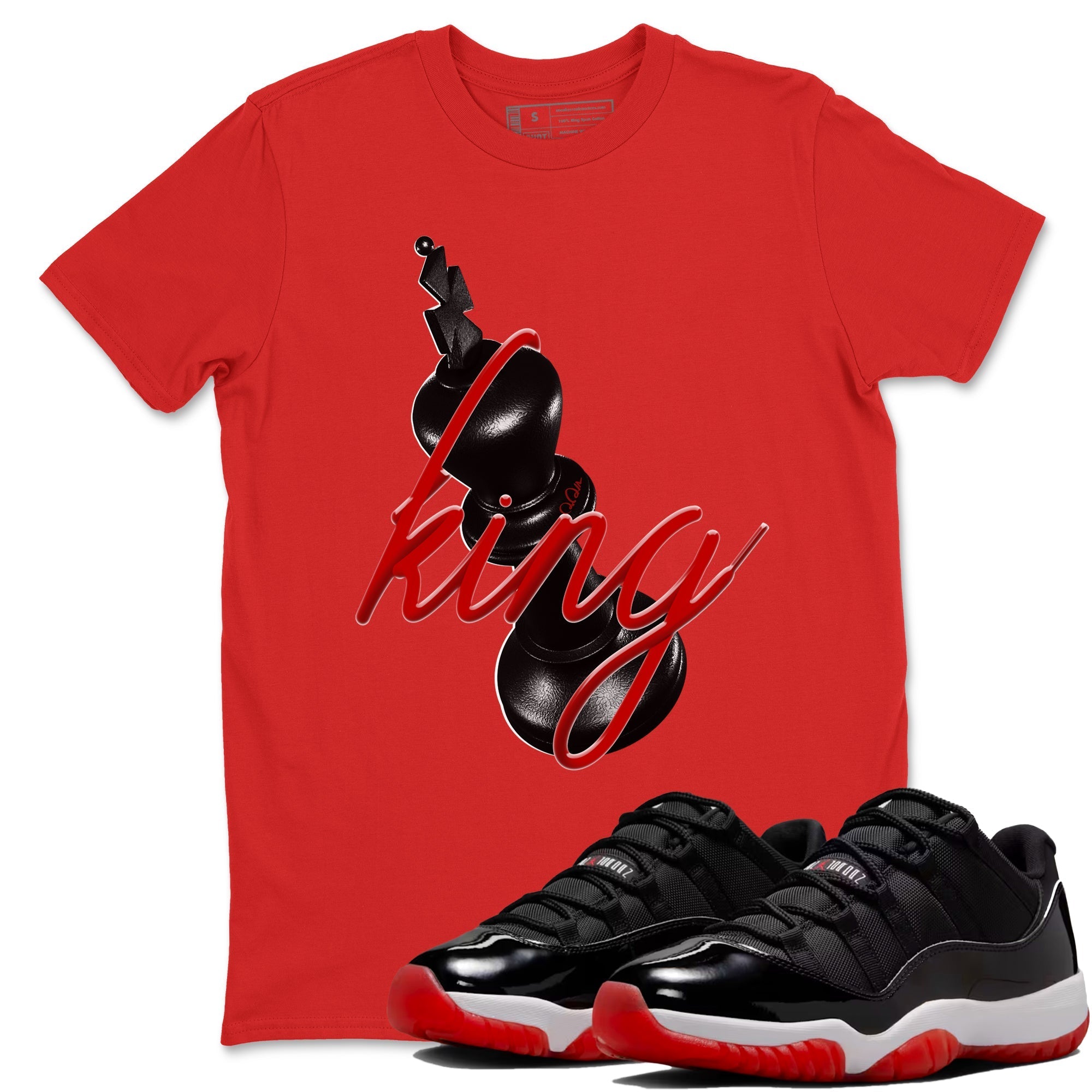 3d King snkmatch Tees - Air Jordan 11 Bred