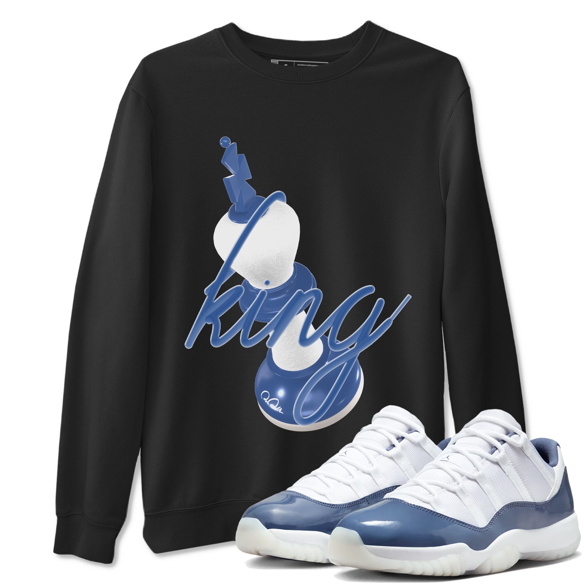 3D King snkmatch Tees - Air Jordan 11 Diffused Blue