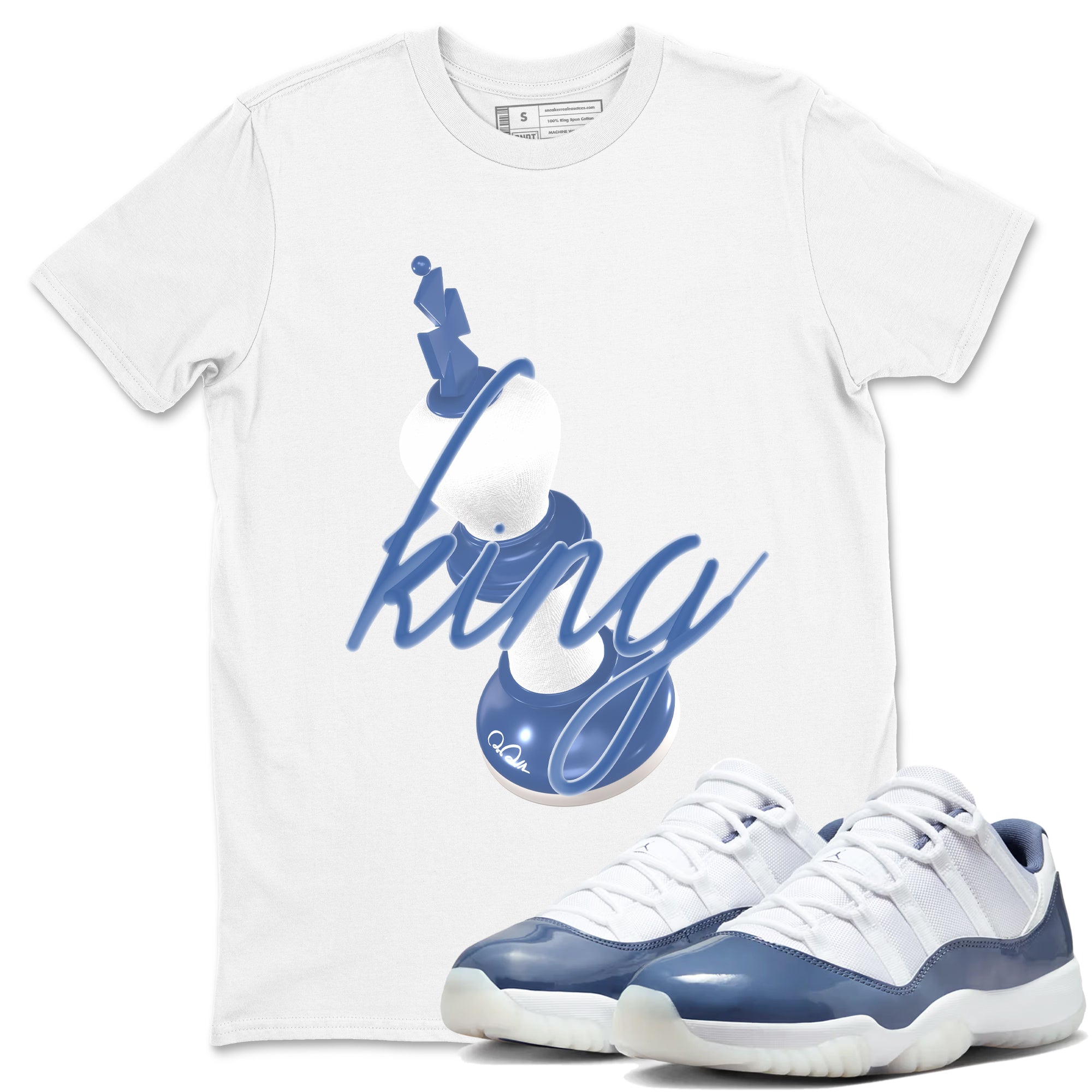 3D King snkmatch Tees - Air Jordan 11 Diffused Blue