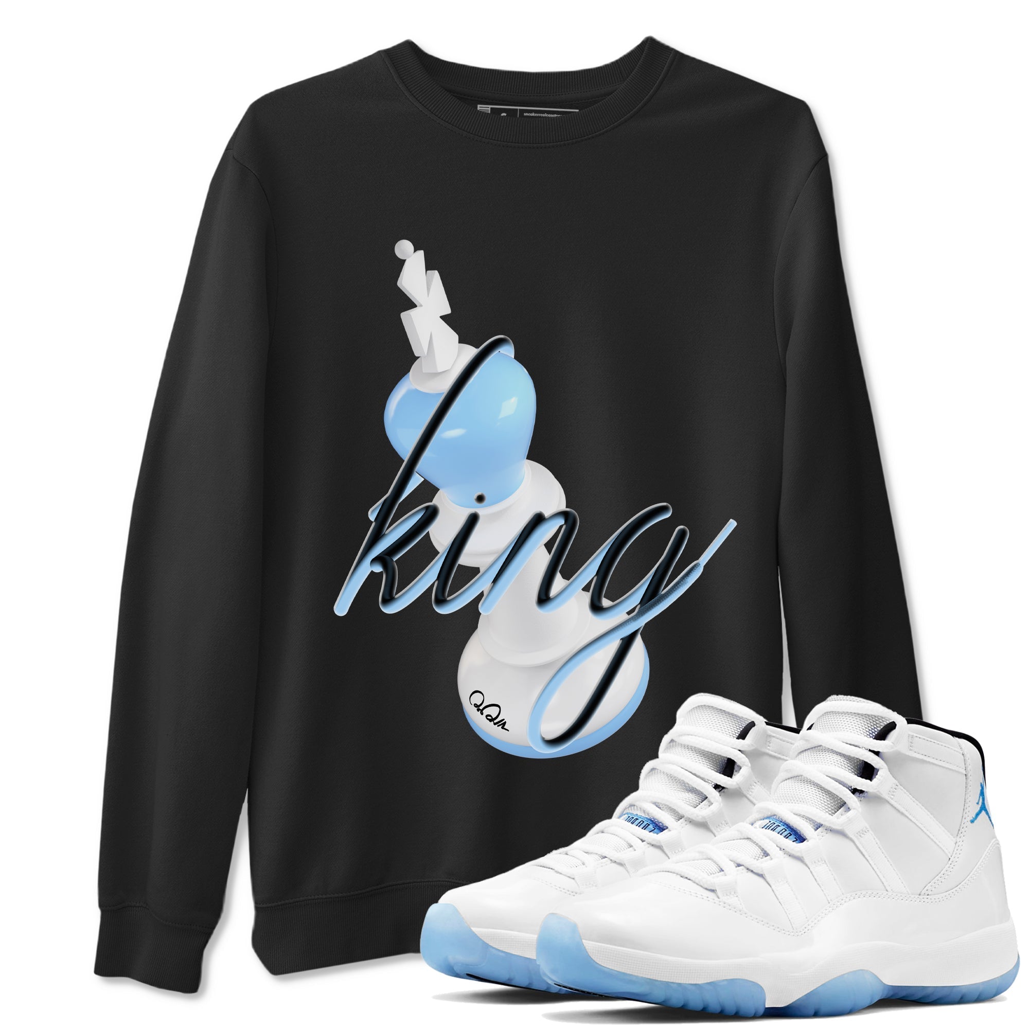 3D King snkmatch Tees - Air Jordan 11 Legend Blue