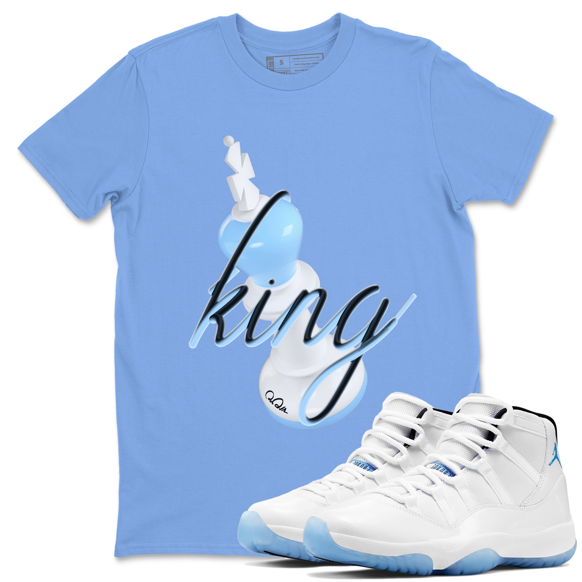 3D King snkmatch Tees - Air Jordan 11 Legend Blue