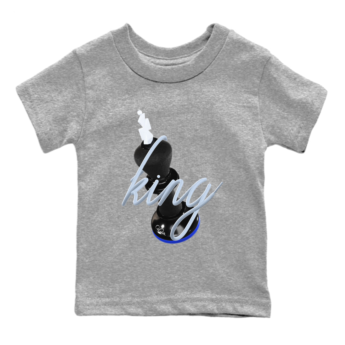 3D King snkmatch Tees Kids - Air Jordan 11 Black and Varsity Royal