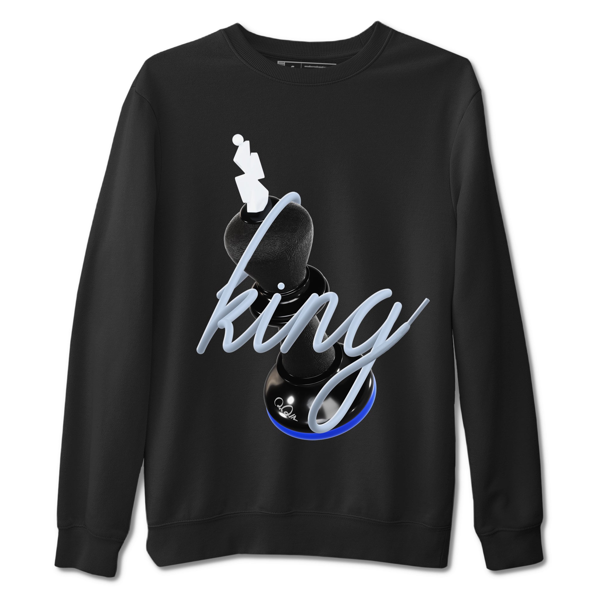3D King snkmatch Tees - Air Jordan 11 Black and Varsity Royal