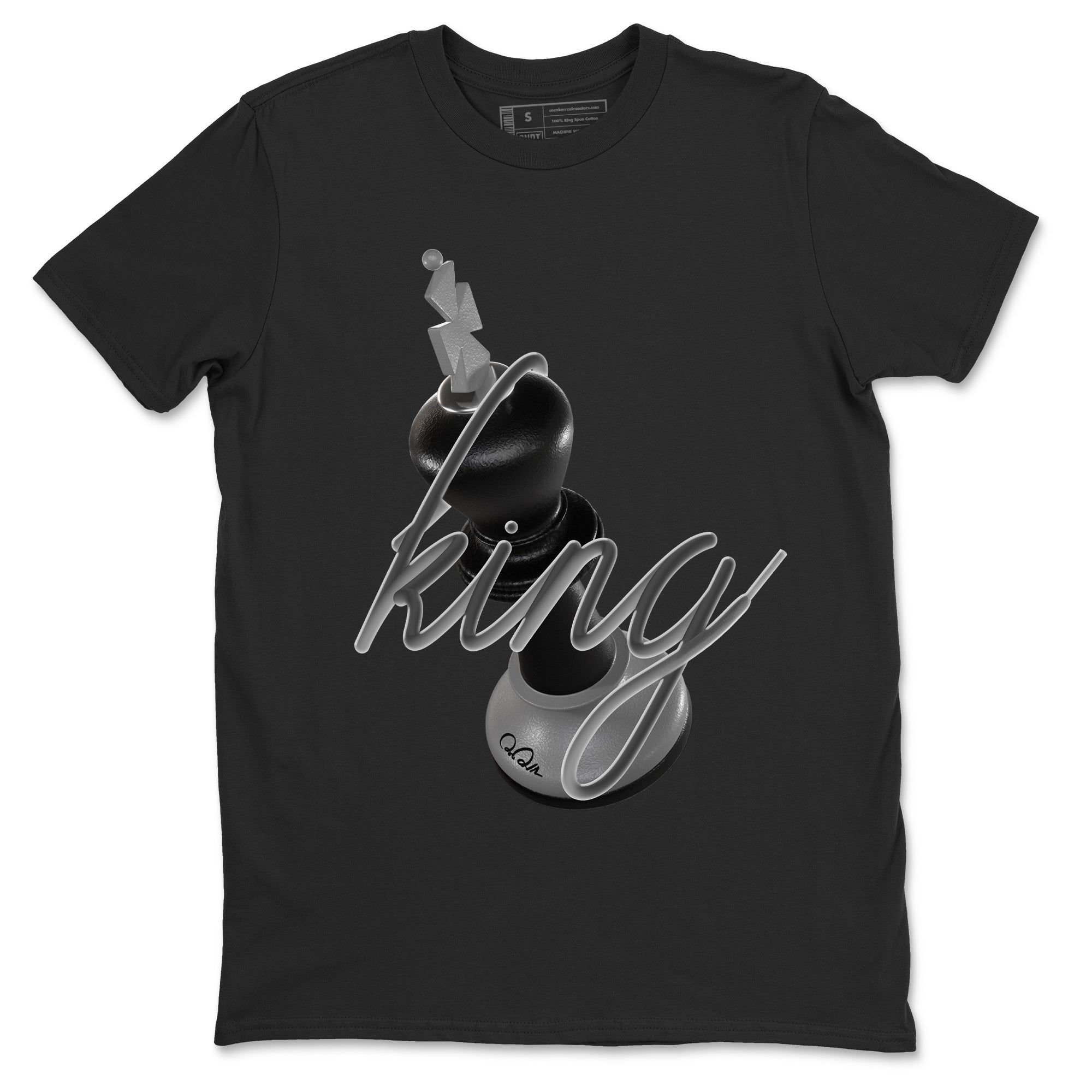 3D King snkmatch Tees - Air Jordan 12 Black Wolf Grey